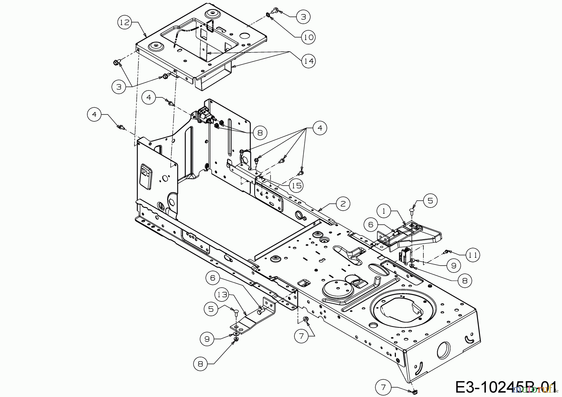 Helington Rasentraktoren H 107 HK 13AG79KG686 (2018) Rahmen