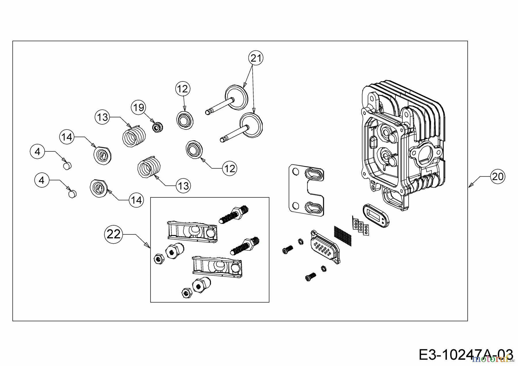 MTD-Motoren Vertikal 4P90JHB 752Z4P90JHB (2013) Zylinderkopf