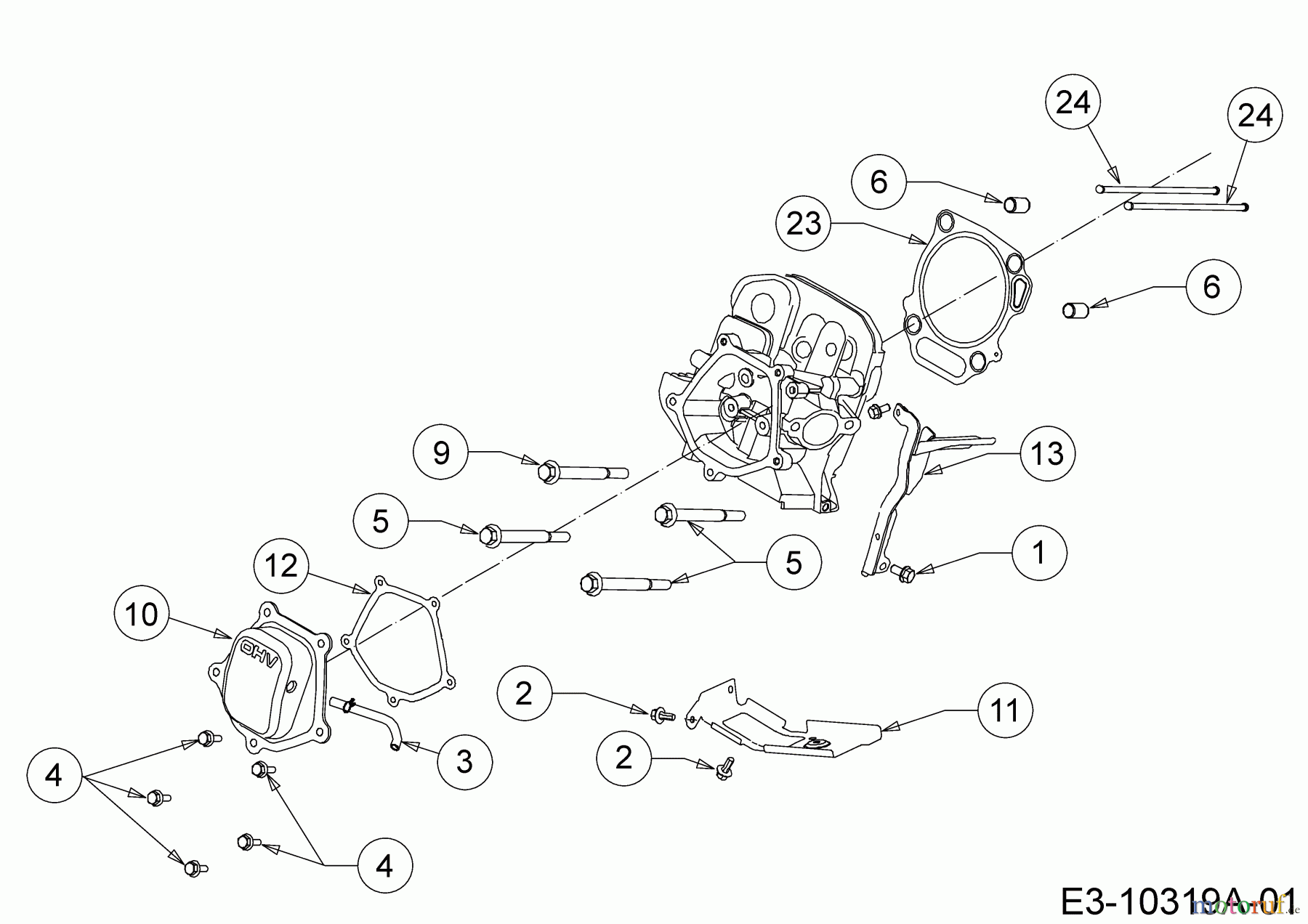  MTD-Motoren Horizontal 690-WHA 752Z690-WHA  (2019) Ventildeckel