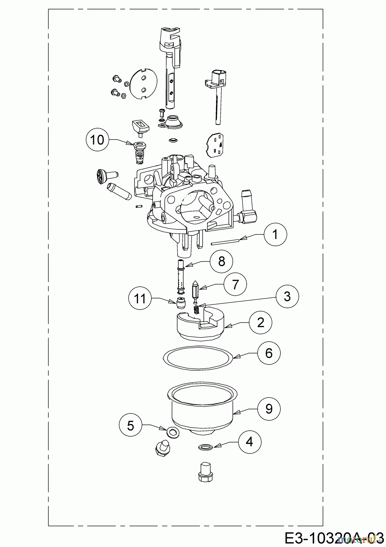  MTD-Motoren Horizontal 690-WHA 752Z690-WHA  (2018) Reparaturteile Vergaser
