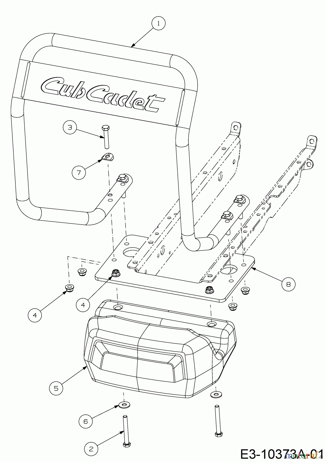 Cub Cadet Motorhacken VT 100 21A-70M8710 (2017) Stoßstange