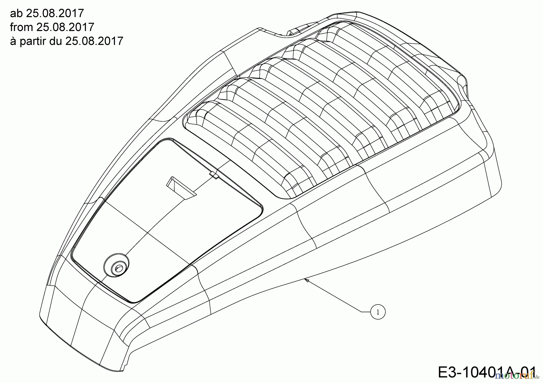 Cub Cadet Laubsauger mit Häckselfunktion CSV 050 24B-05MP710  (2017) Motorhaube ab 25.08.2017