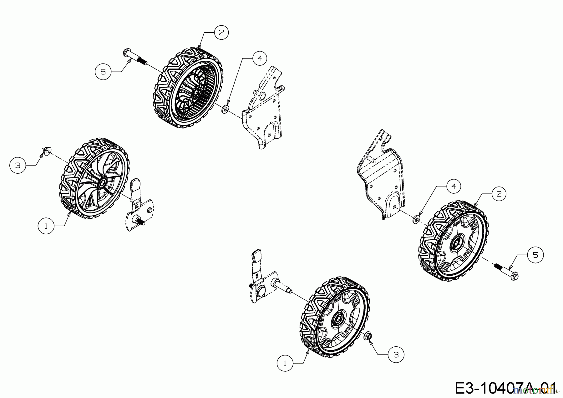 Cub Cadet Laubsauger mit Häckselfunktion CSV 070 24A-07MP710 (2017) Räder