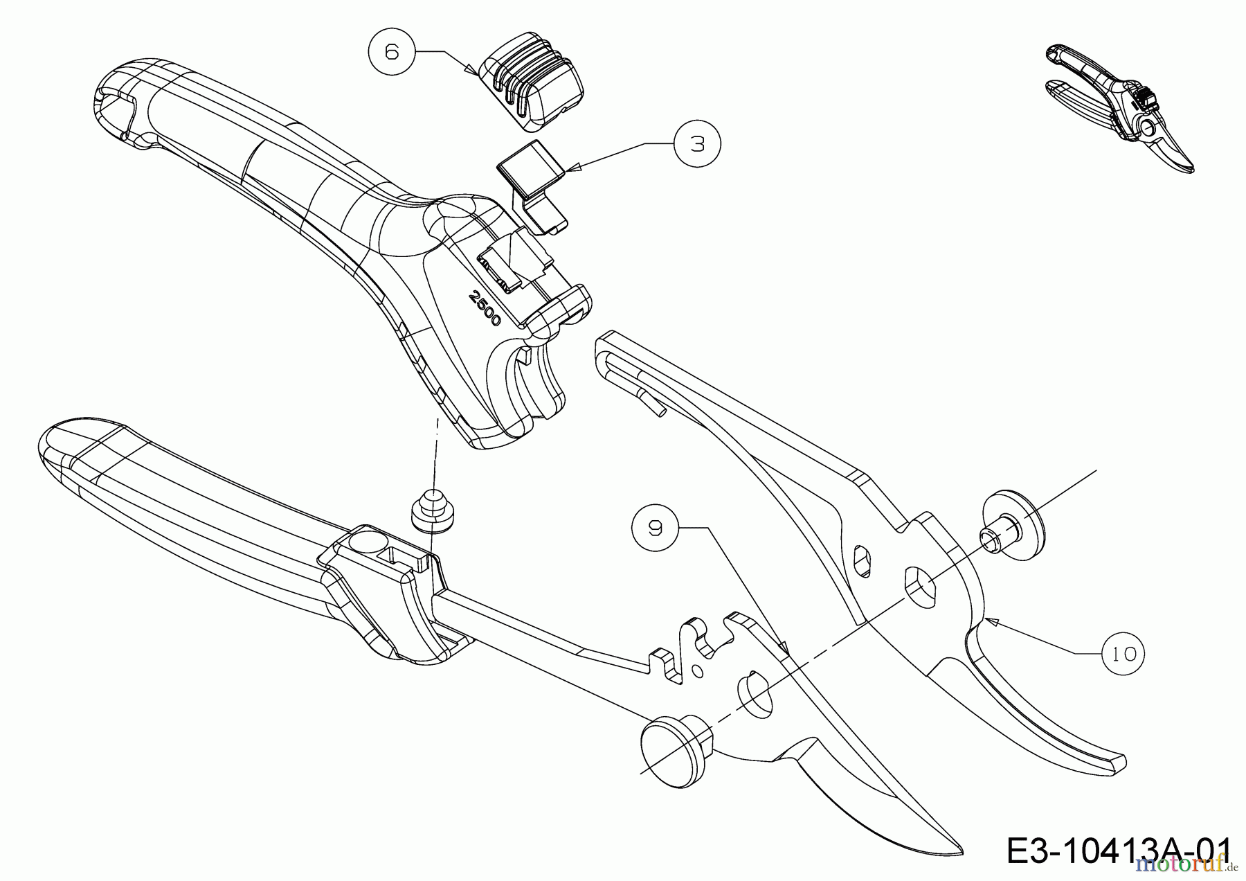  Wolf-Garten Gartenscheren HRR 2500 73AFAA02650  (2018) Grundgerät