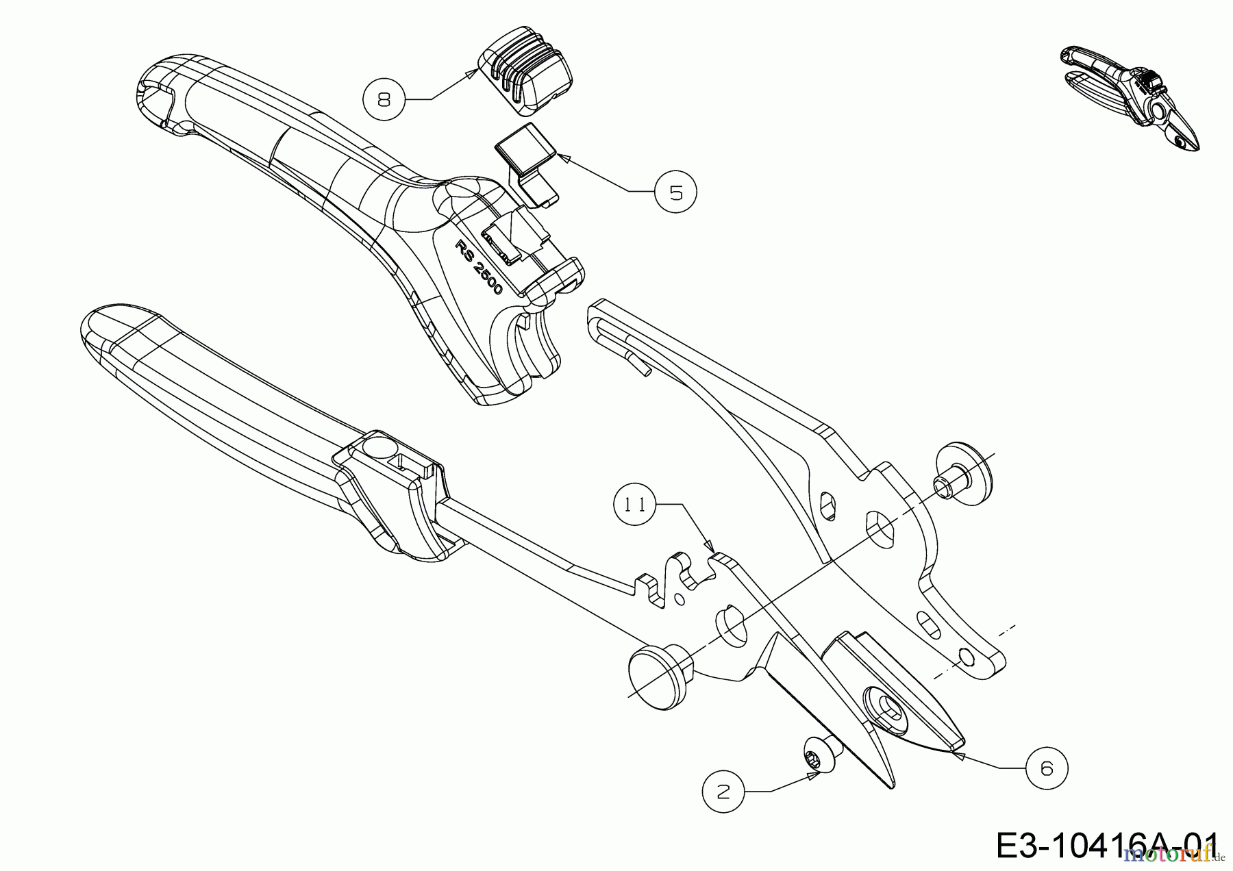  Wolf-Garten Gartenscheren HRS 2500 73AFAA03650  (2018) Grundgerät