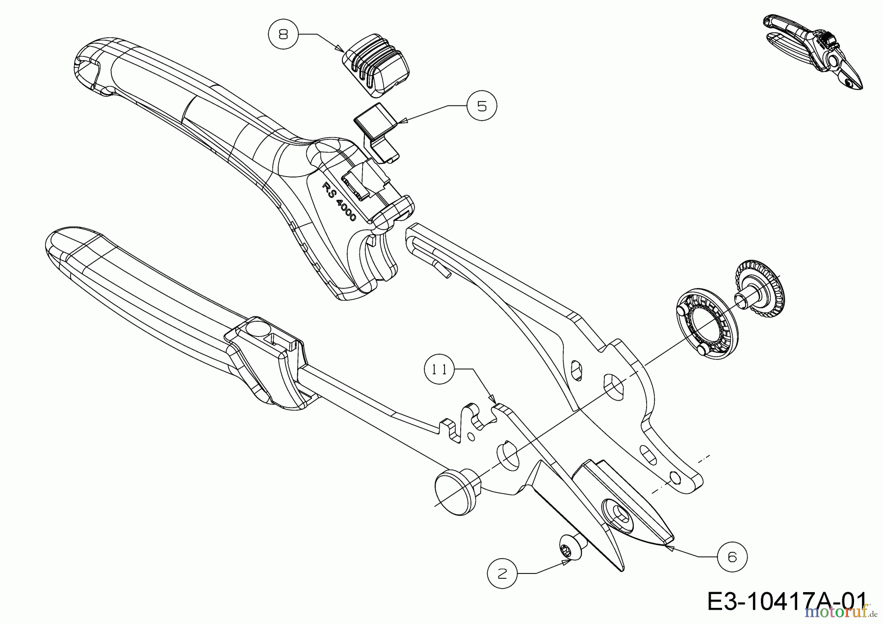 Wolf-Garten Gartenscheren HRS 4000 73AFAA05650 (2018) Grundgerät