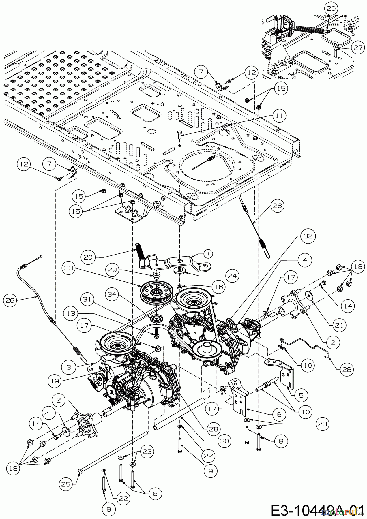 Cub Cadet Zero Turn XZ1 107 17DMCACS603 (2018) Fahrantrieb