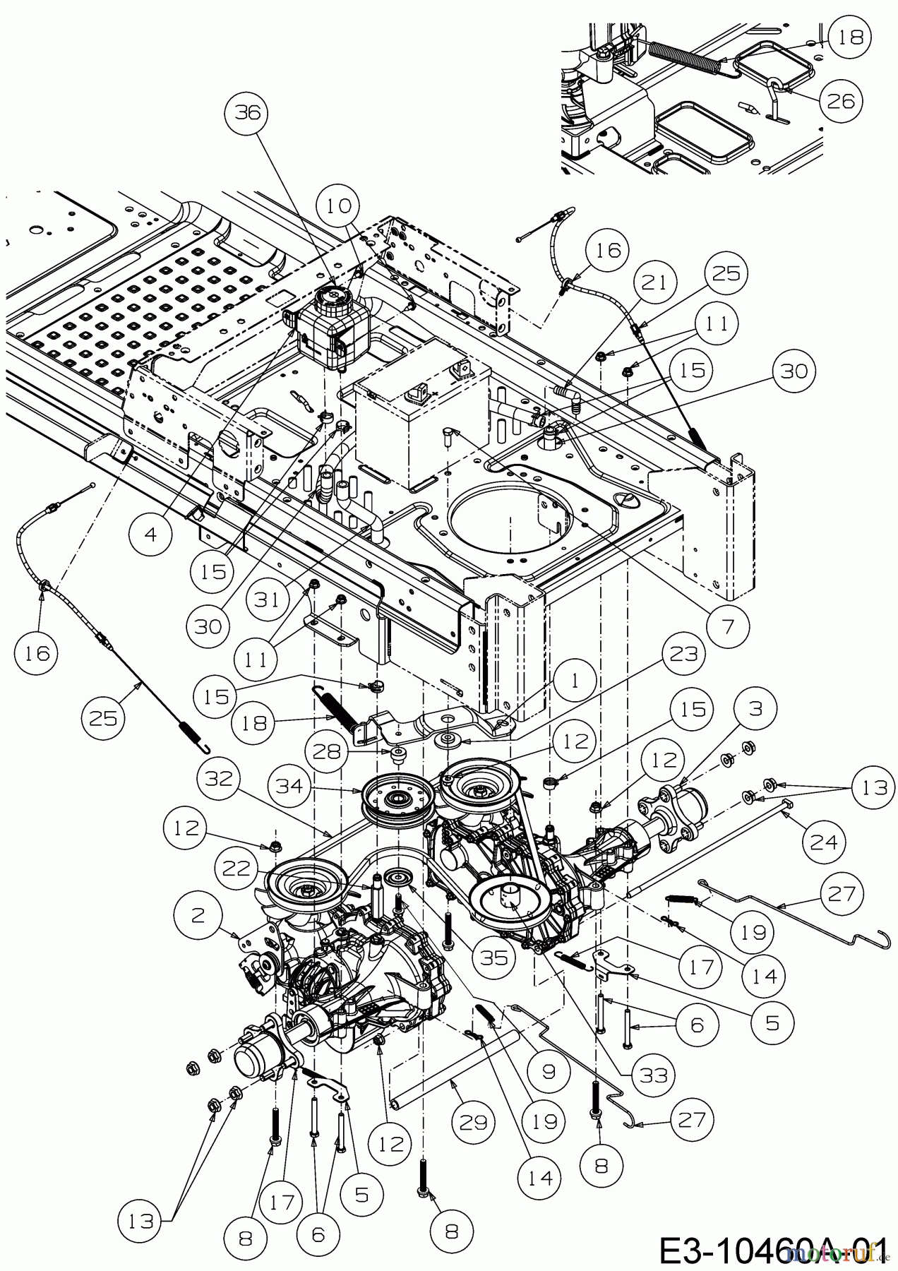 Cub Cadet Zero Turn Z1 122 53AWEHRF603 (2018) Fahrantrieb