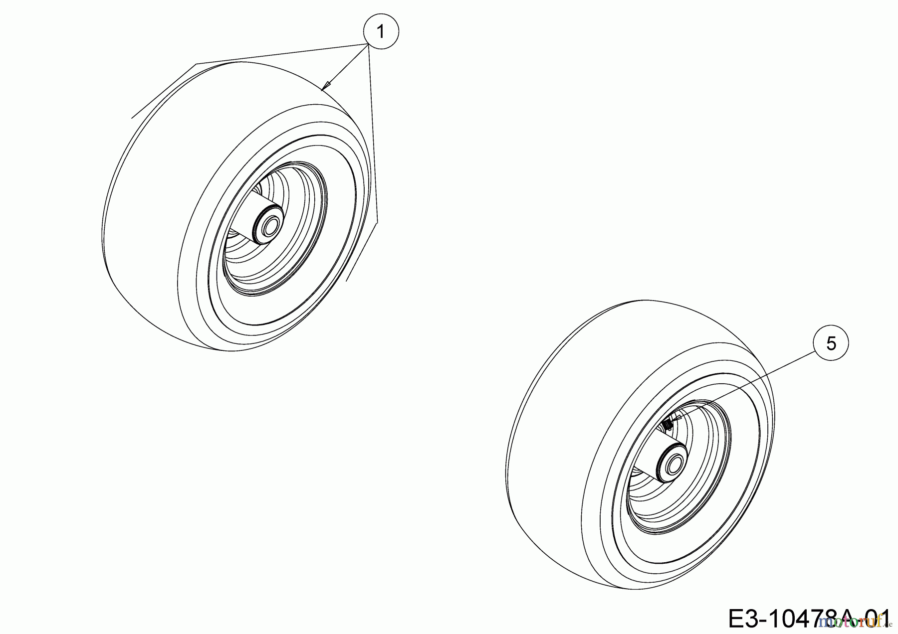 Cub Cadet Zero Turn Pro Z 100-48 53AWEFJF330 (2018) Räder vorne 13x6.5
