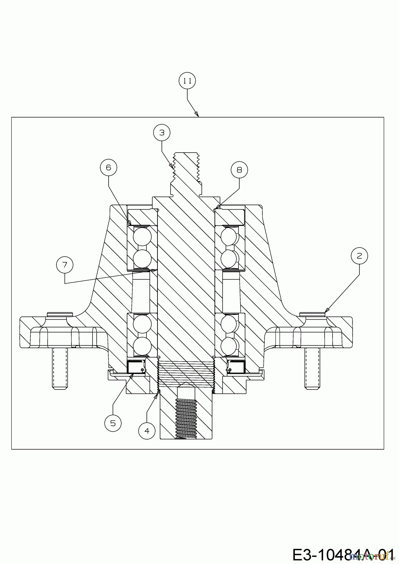 Cub Cadet Zero Turn Z7 183 53AIHKUY603 (2018) Messerspindel 618-07371