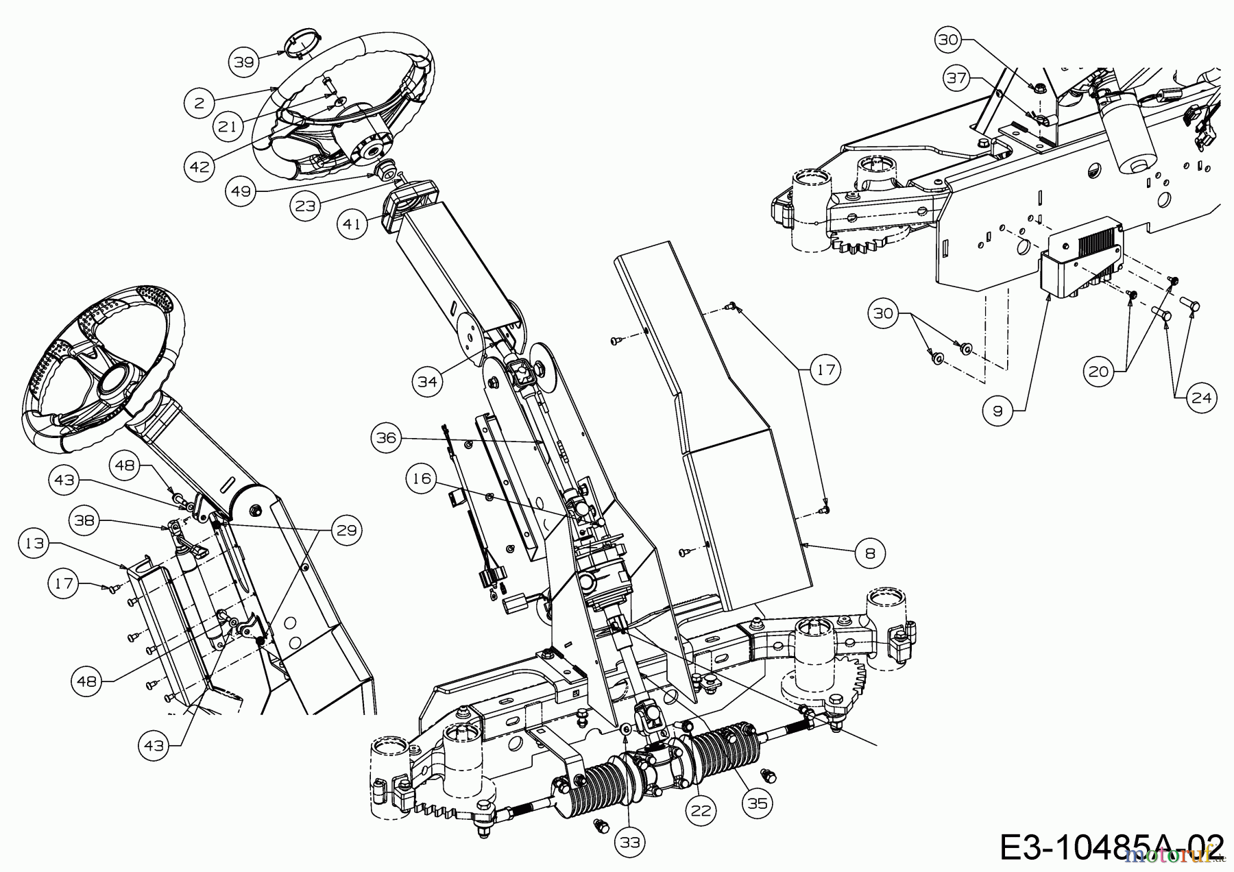 Cub Cadet Zero Turn Z7 183 53RIHKUY603 (2018) Lenkrad, Lenksäule