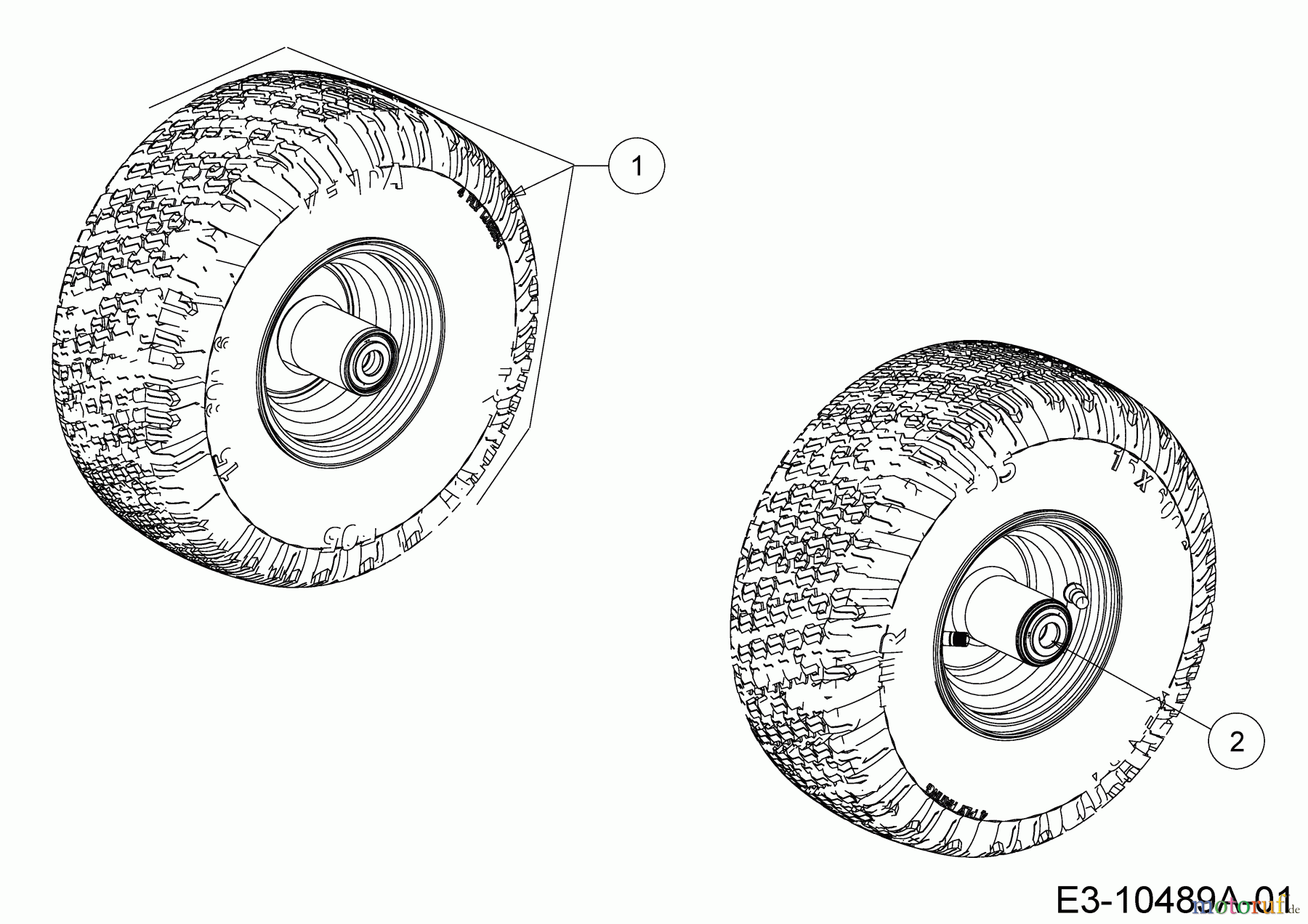Cub Cadet Zero Turn Z5 152 53AIHJUV603 (2018) Räder vorne 15x6