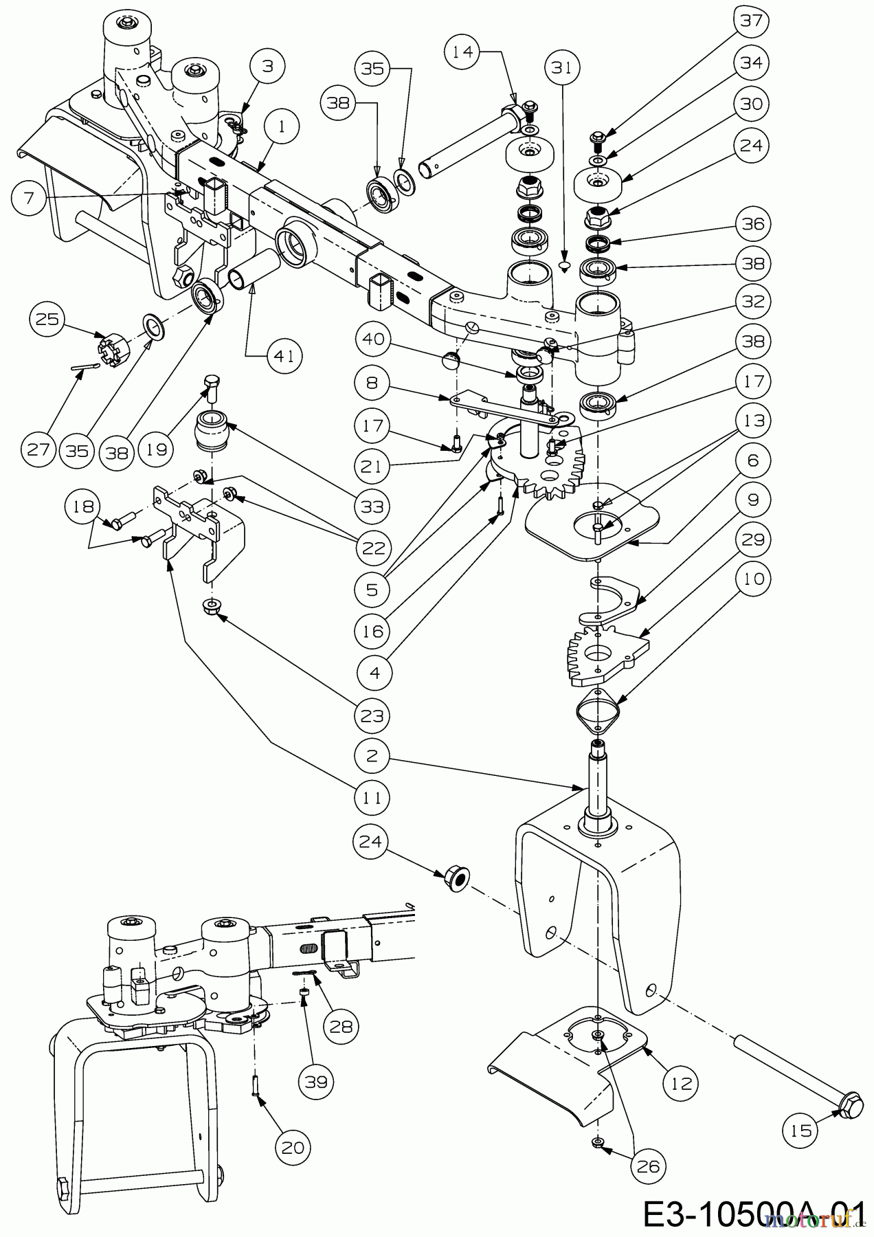 Cub Cadet Zero Turn Z7 183 53AIHKUY603 (2018) Vorderachse
