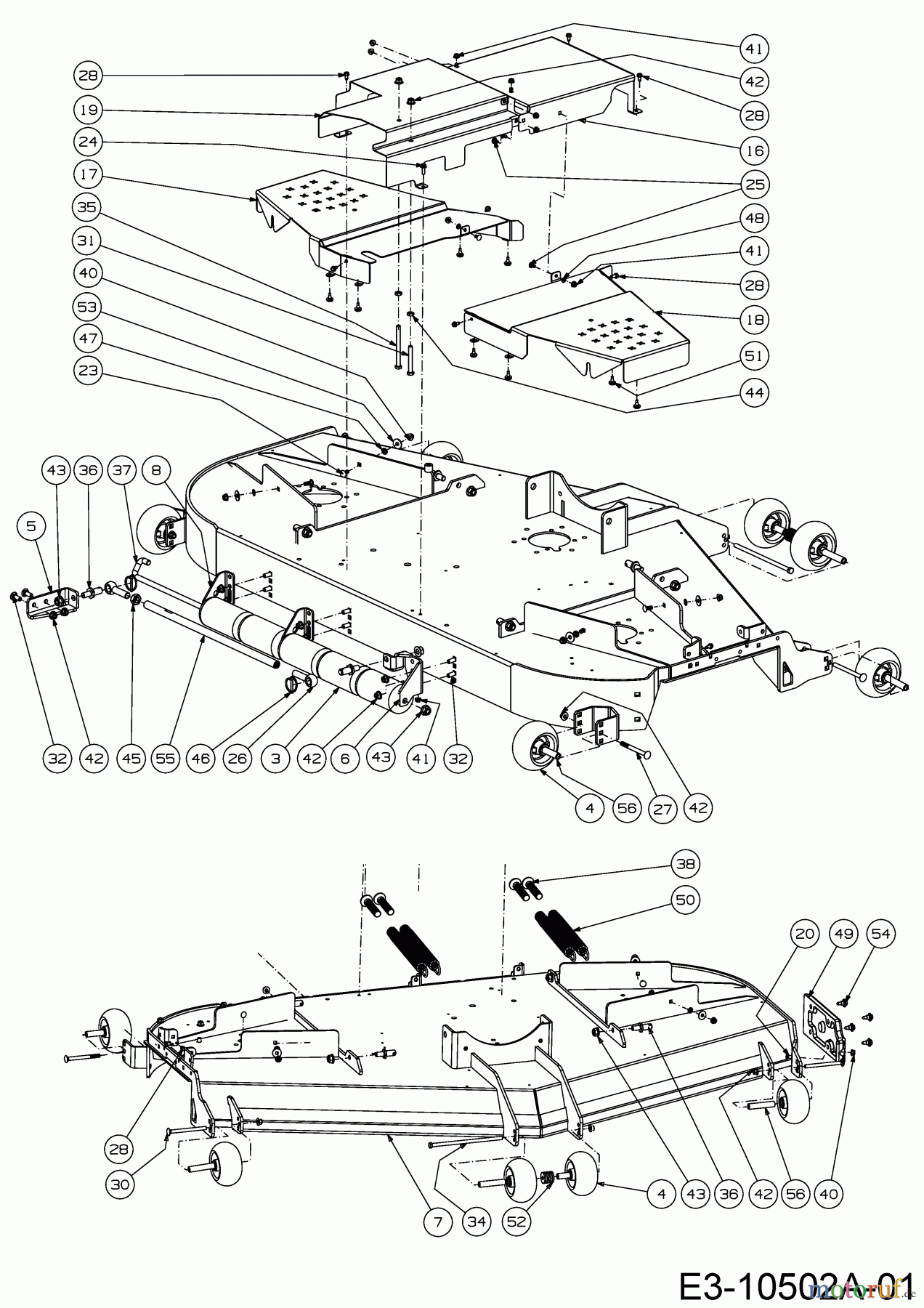 Cub Cadet Zero Turn Z7 183 53AIHKUY603 (2018) Abdeckungen Mähwerk