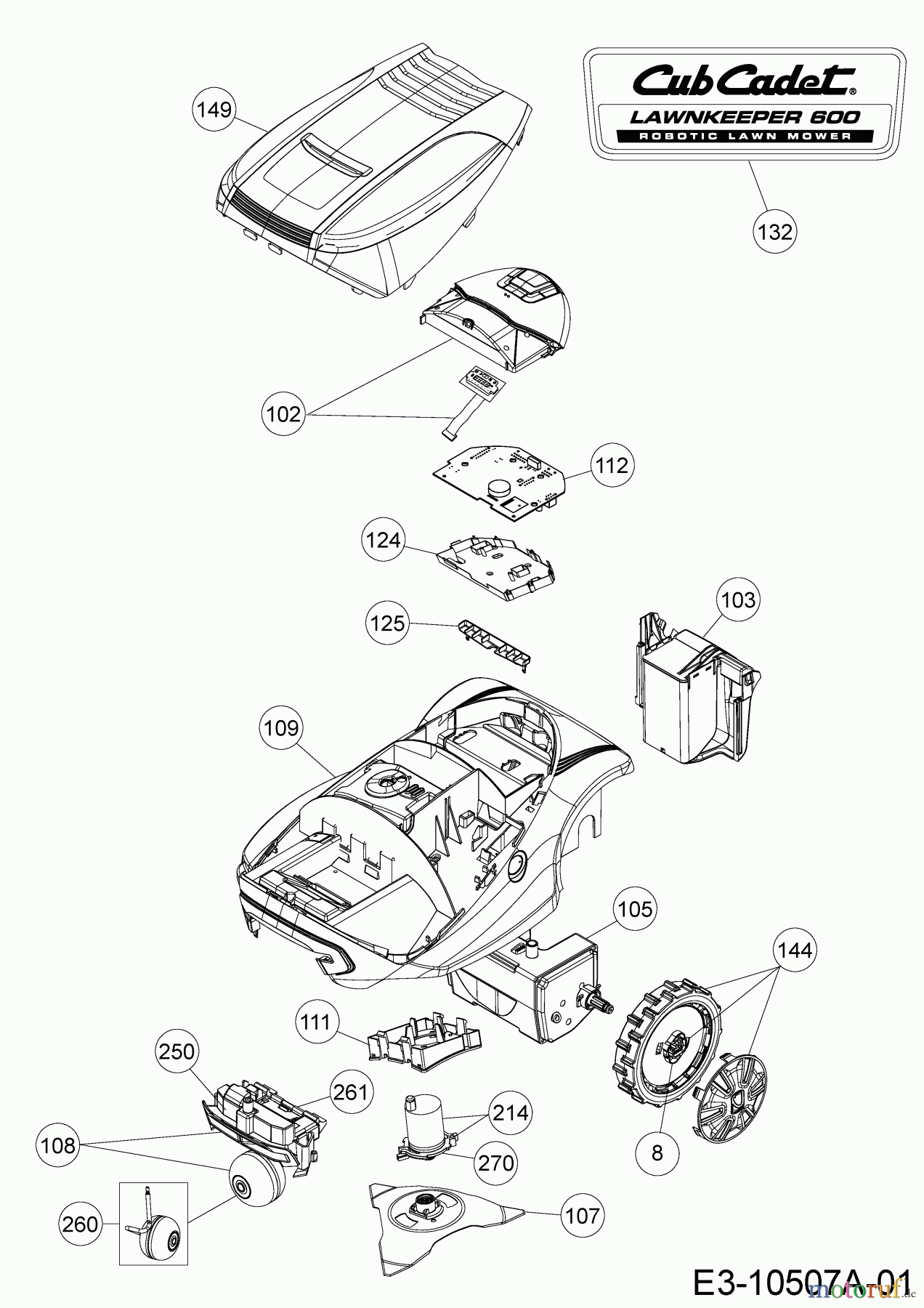  Cub Cadet Mähroboter Lawnkeeper 600 18AO06LF603  (2015) Grundgerät