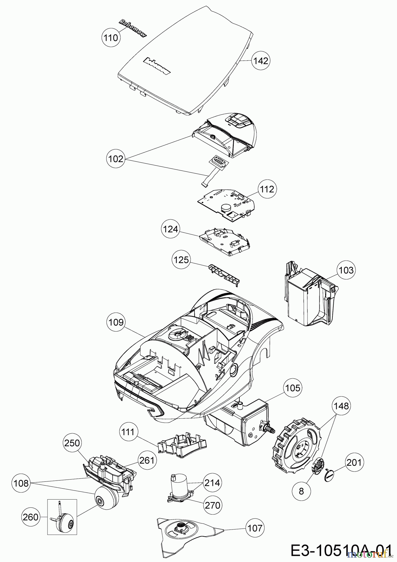 Robomow Mähroboter MC300 (White) PRD7004YW (2014) Grundgerät