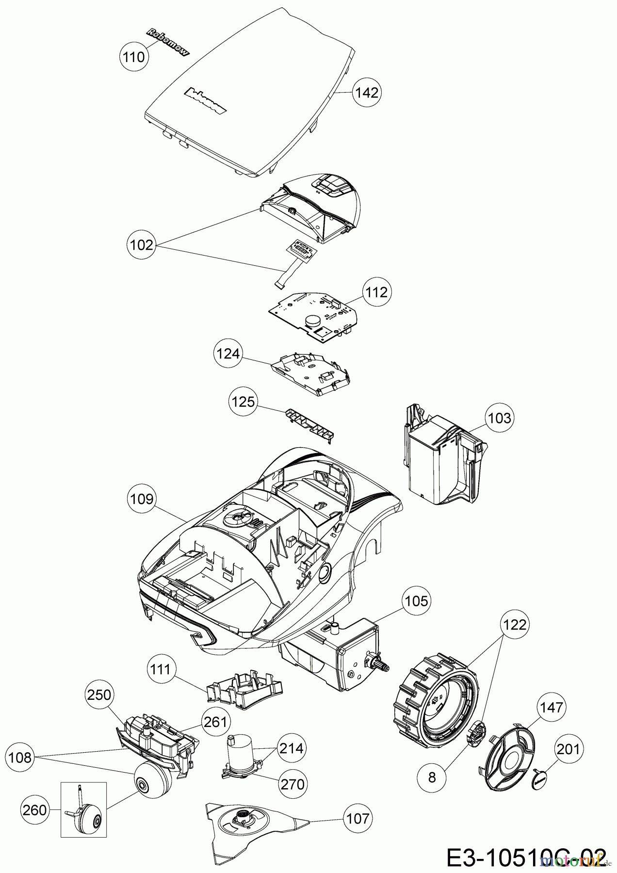 Robomow Mähroboter MC1200 (White) PRD7012YW (2016) Grundgerät