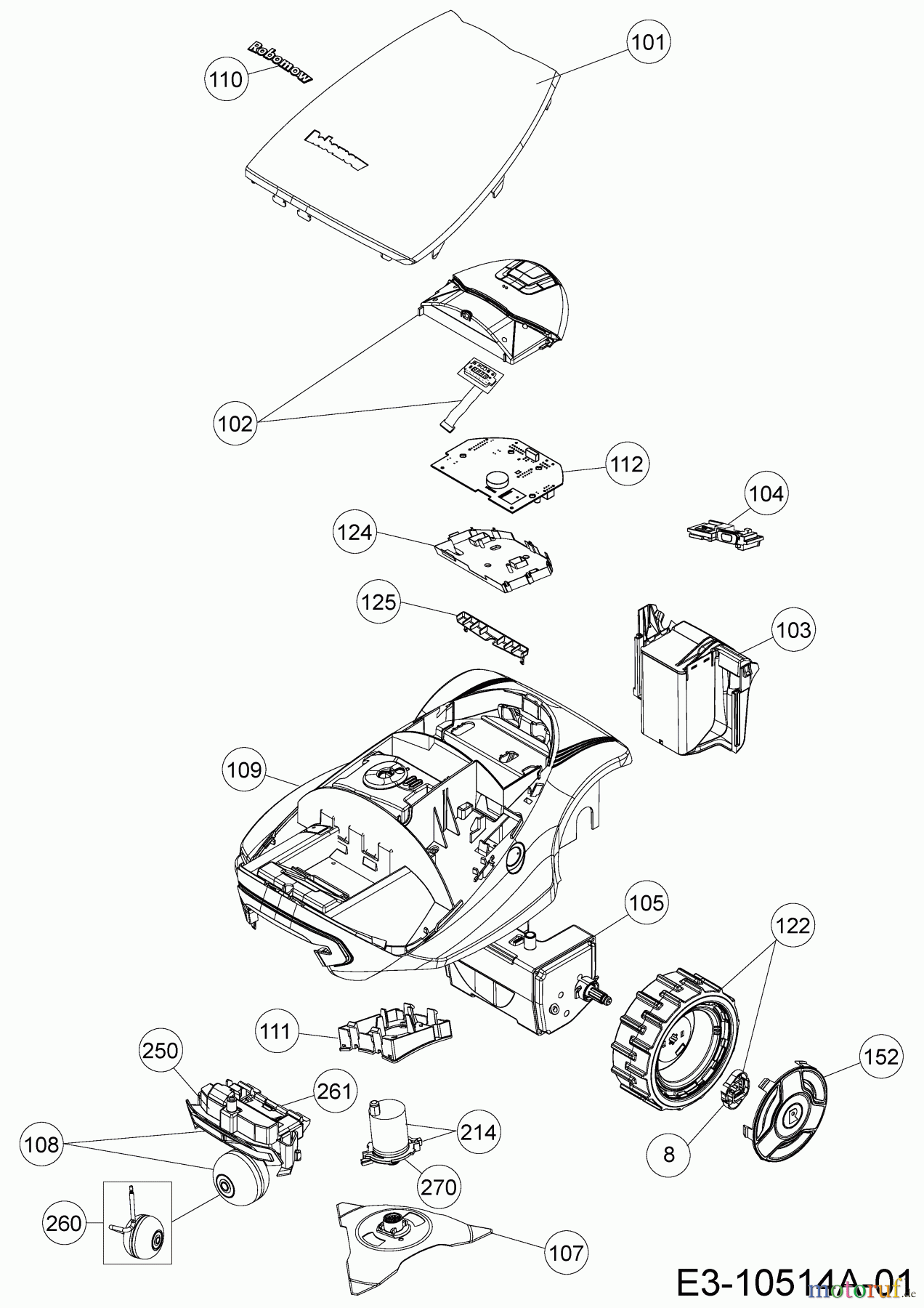 Robomow Mähroboter RC312 (White) PRD7012BW (2016) Grundgerät