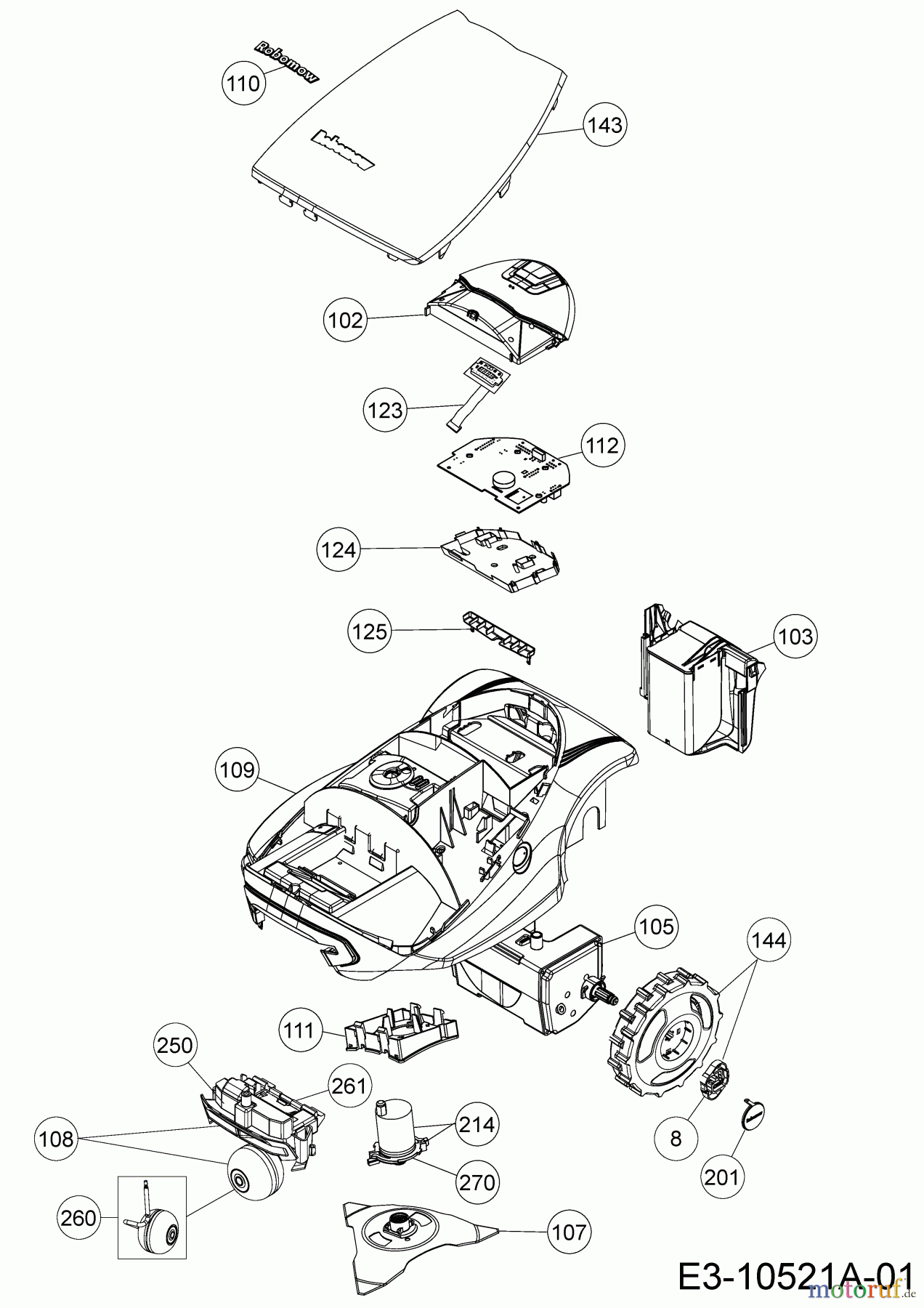 Robomow Mähroboter RC304U (Red) PRD7004YR (2017) Grundgerät