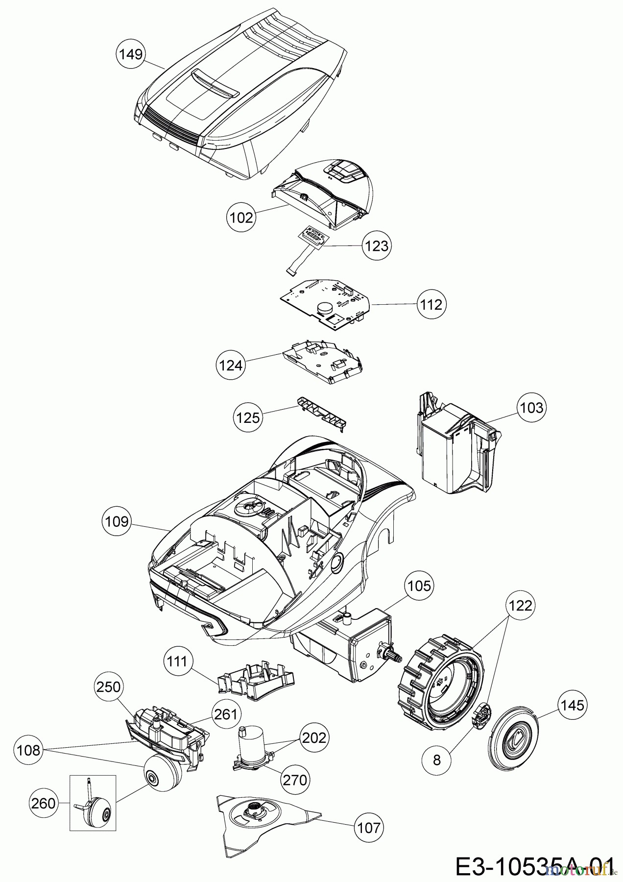 Cub Cadet Mähroboter XR2 2000 22ACFAFD603  (2018) Grundgerät
