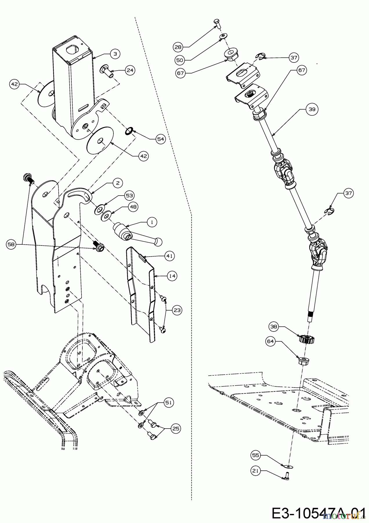  Cub Cadet Zero Turn Z-Force S 60 17BSDGHD010  (2018) Lenksäule, Lenksäulenverstellung