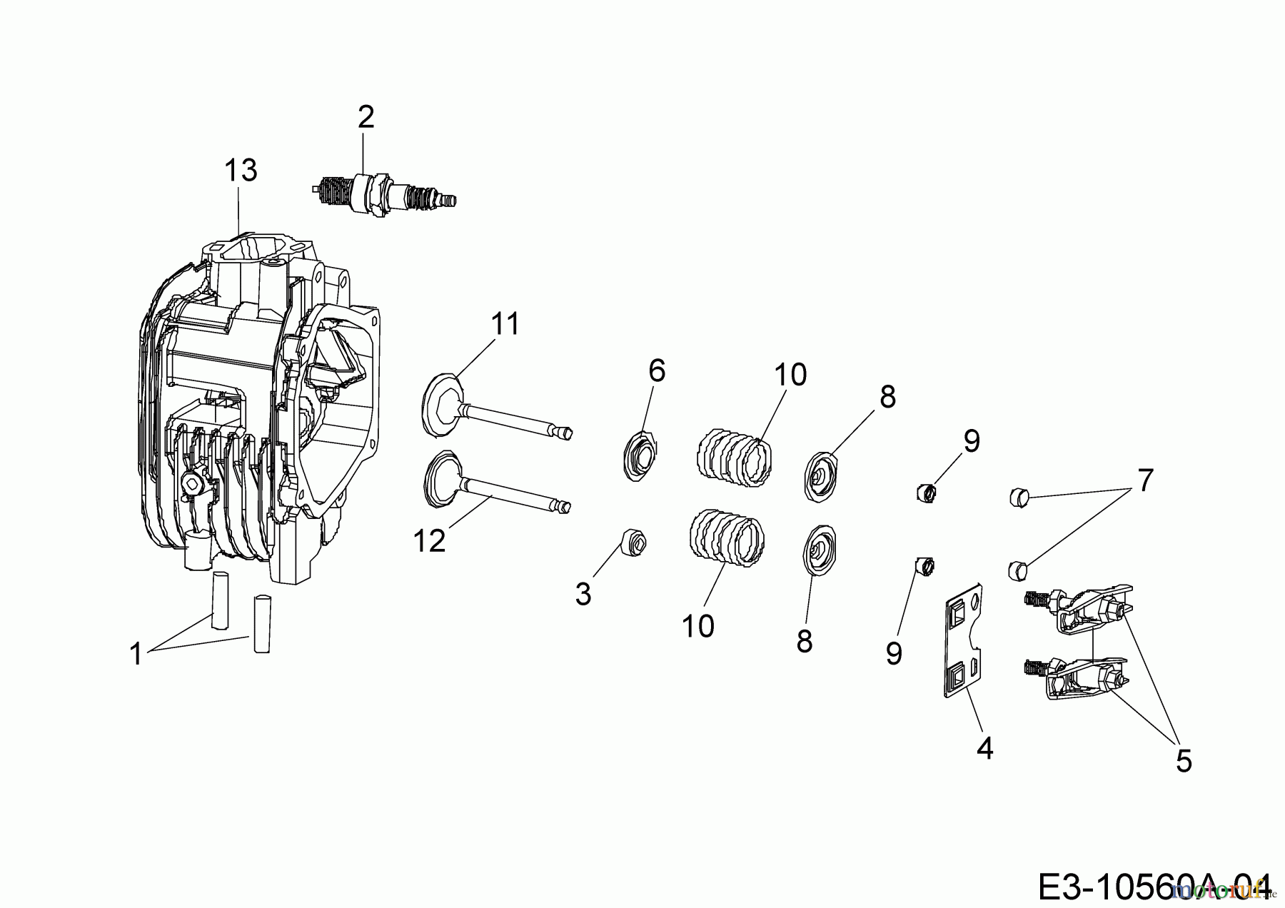 MTD-Motoren Vertikal 9Q78XU 752Z9Q78XU (2018) Zylinderkopf rechts