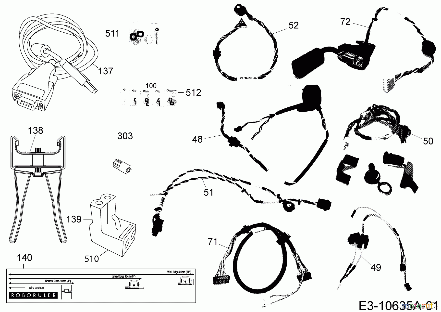  Robomow Mähroboter RS615 PRO 22ASBA-D619  (2018) Kabel, Kabelanschluß, Regensensor, Werkzeug