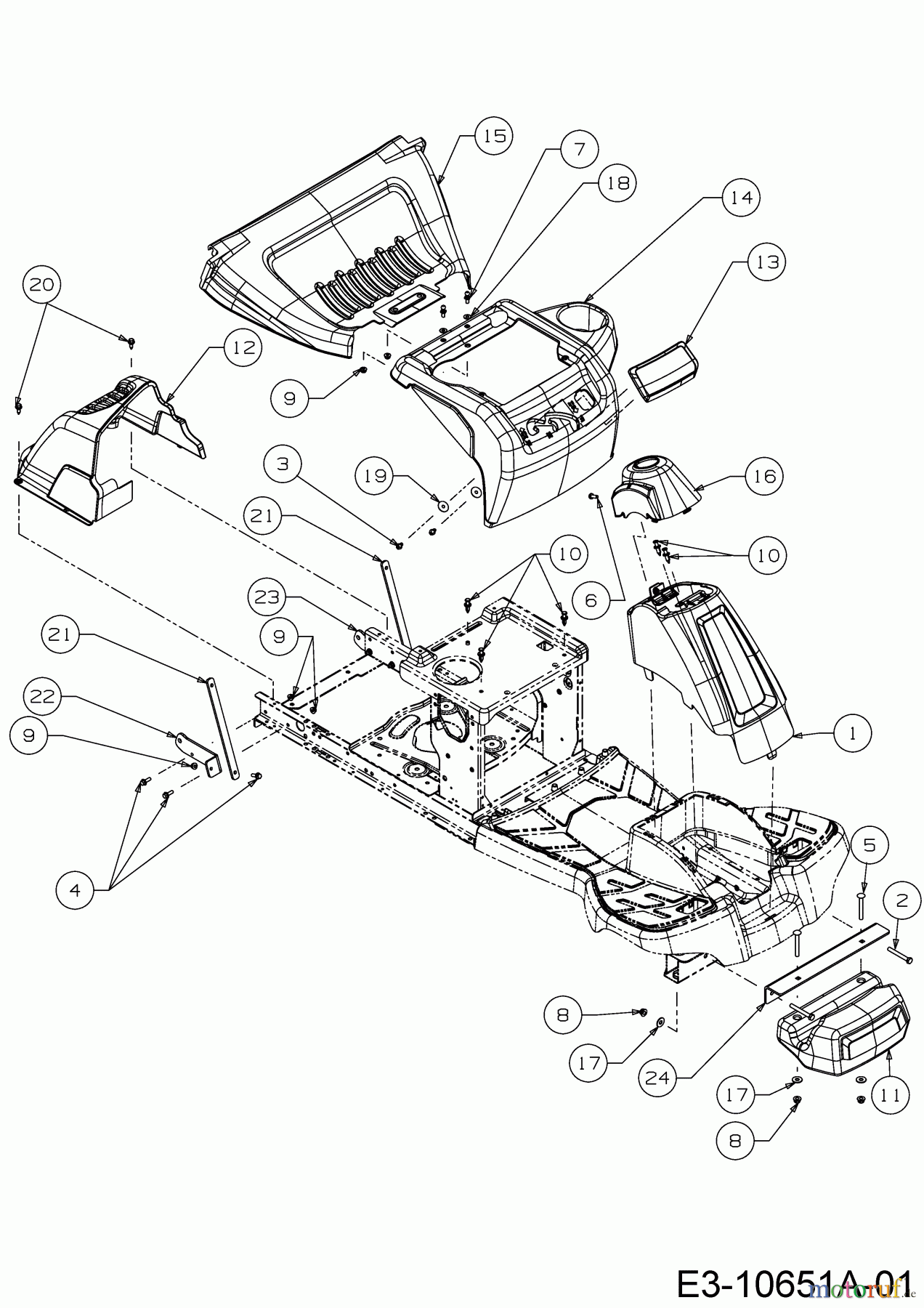 Cub Cadet Rasentraktoren LR2 FR60 13A521SC603 (2018) Frontgewicht, Verkleidungen