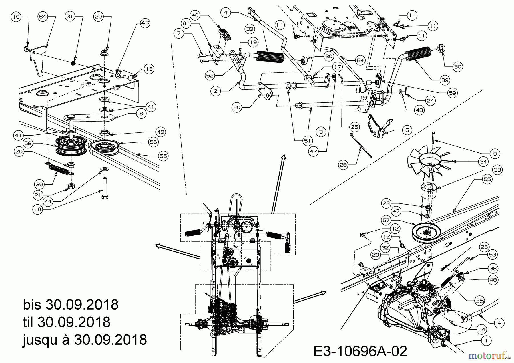 Helington Rasentraktoren H 105 HK 13AG71KN686 (2018) Antriebs bis 30.09.2018