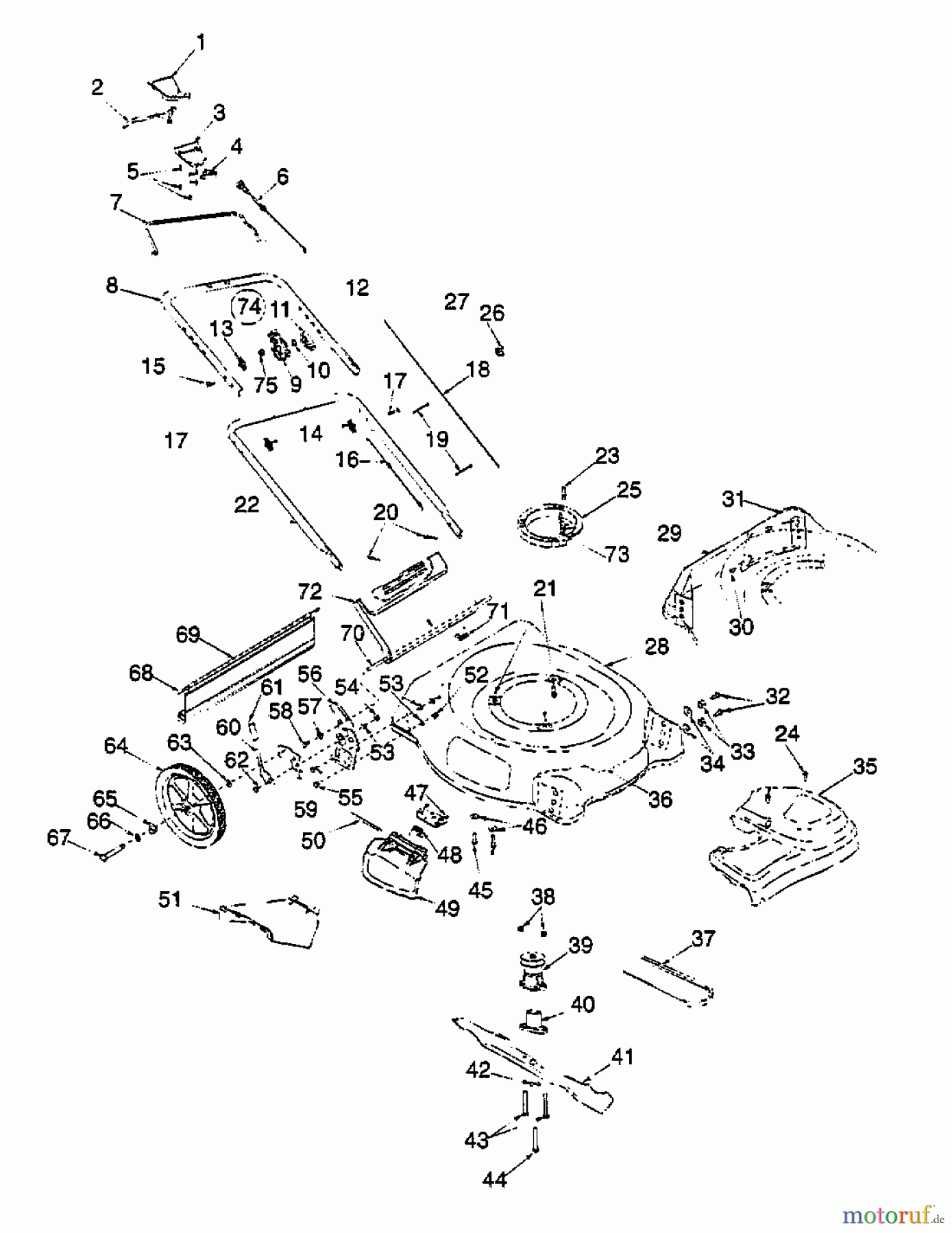  Bricobi Motormäher mit Antrieb BT 5300 HW 12A-568C601  (1999) Grundgerät