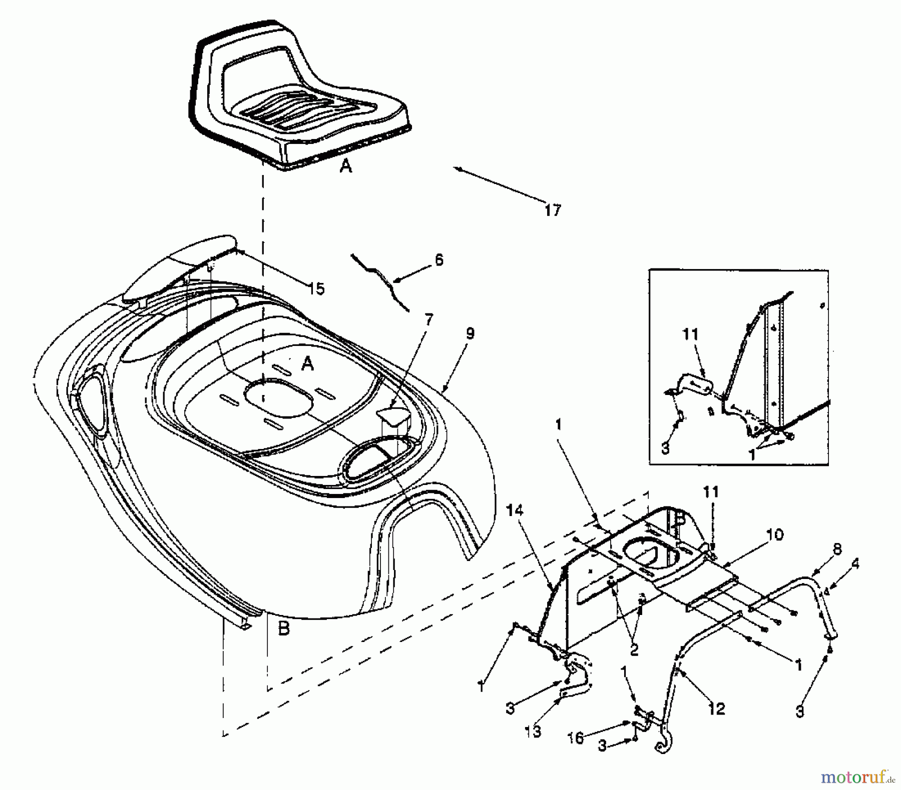 White Rasentraktoren RI 700 13A-312-679 (1999) Sitz