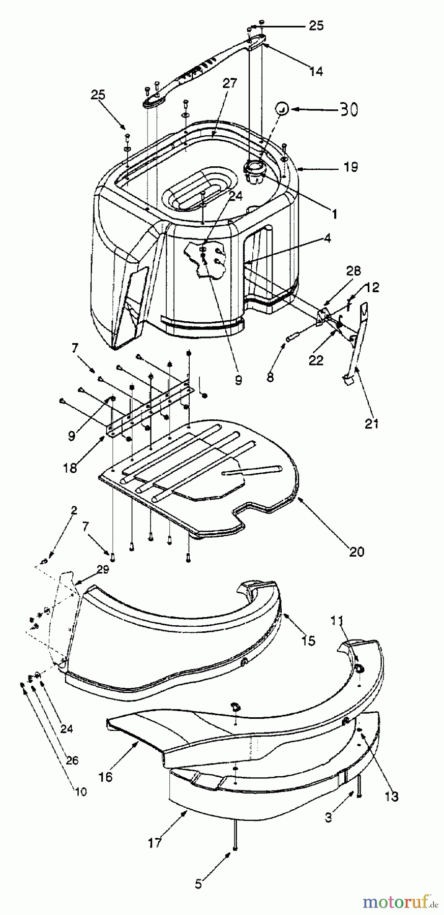 White Rasentraktoren RI 700 13A-312-679 (1999) Grasfangkorb