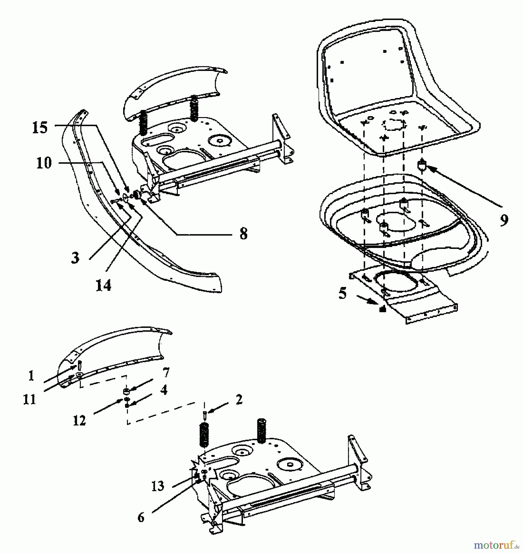 White Rasentraktoren RI 700 13A-312-679 (1999) Anti-Vibrationskit