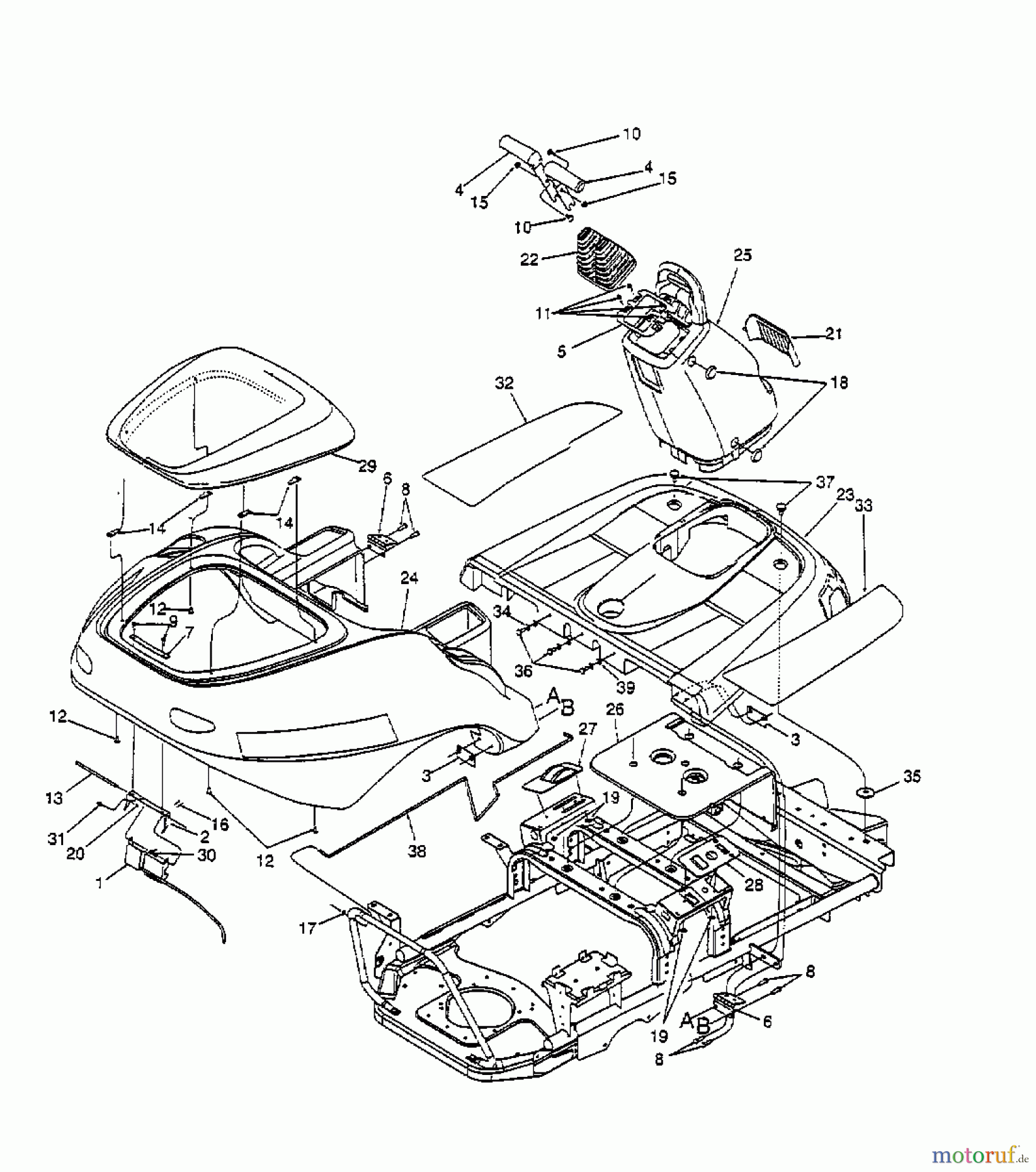  Cub Cadet Zero Turn Z 54 53CA1B6K603  (2000) Sitzwanne