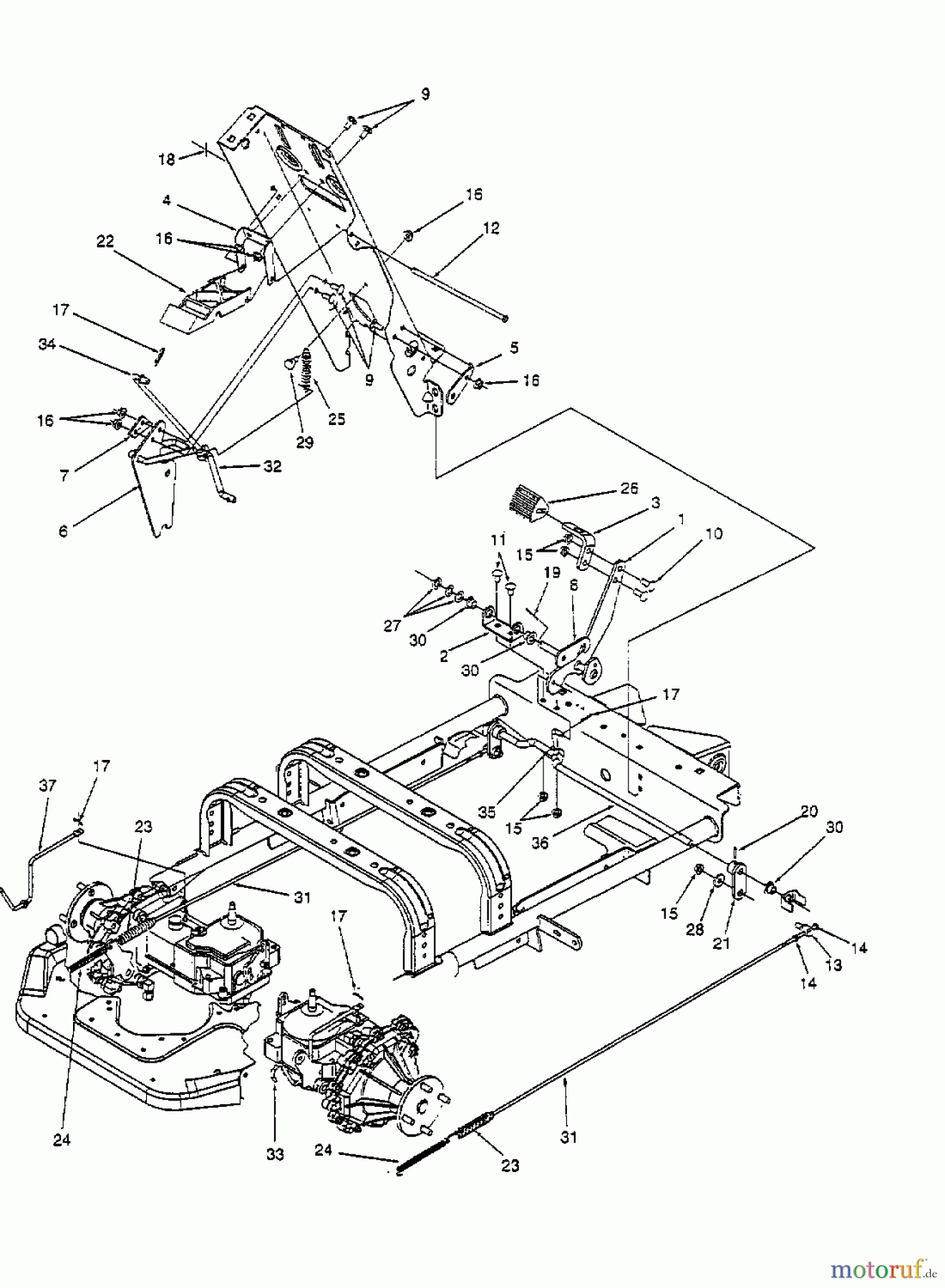 Cub Cadet Zero Turn Z 54 53CA1B6K603 (2000) Pedale