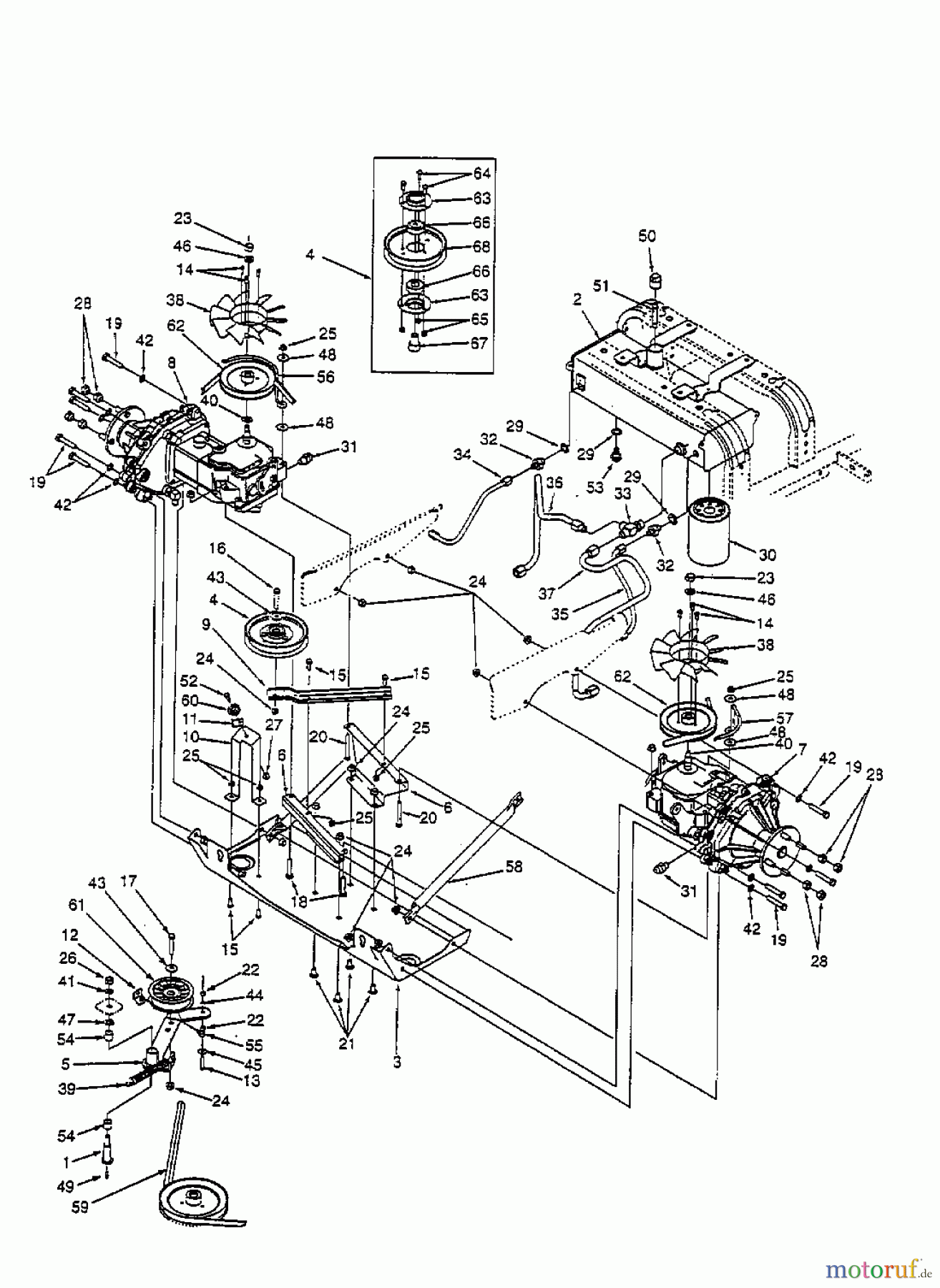 Cub Cadet Zero Turn Z 54 53CA1B6K603 (2000) Fahrantrieb