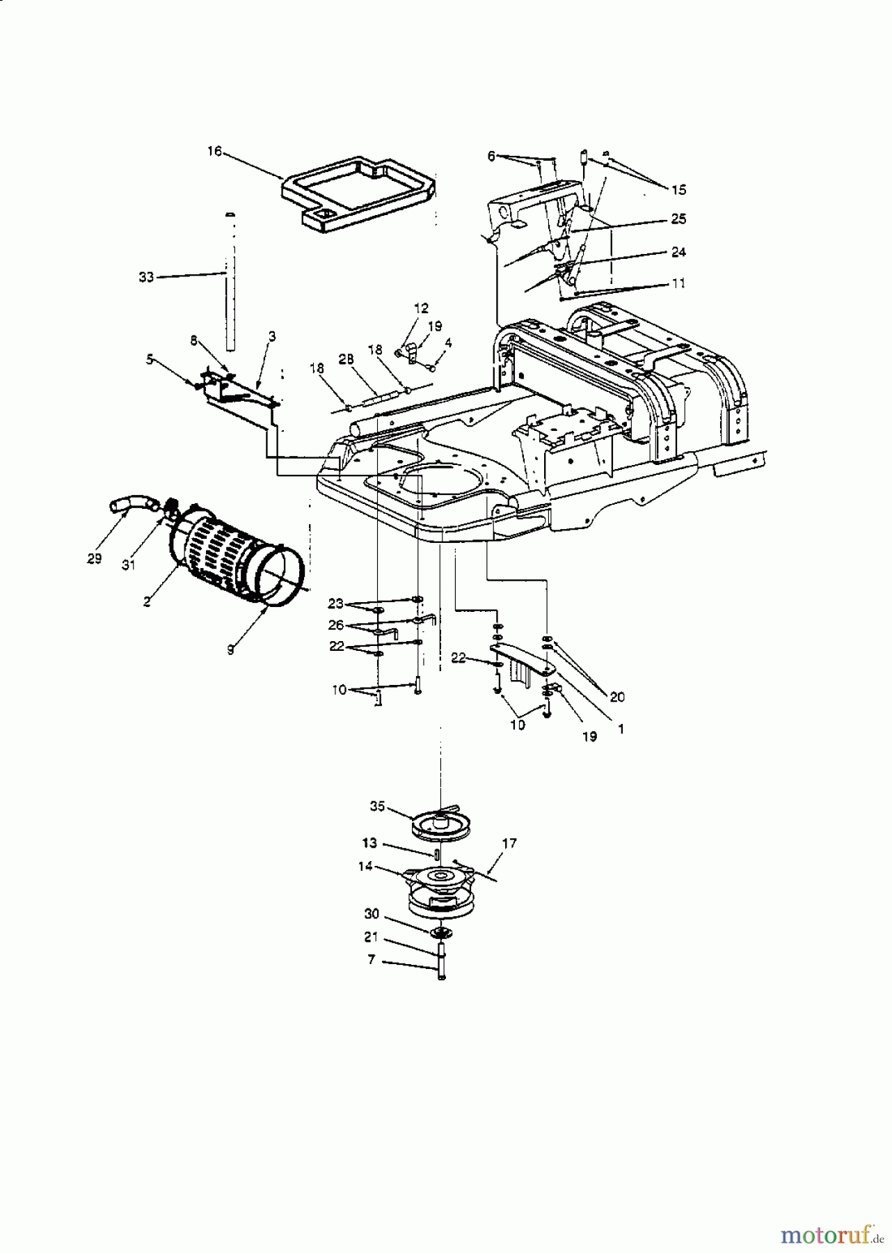 White Zero Turn ZTR Superior 53CA1A6M680 (2000) Auspuff