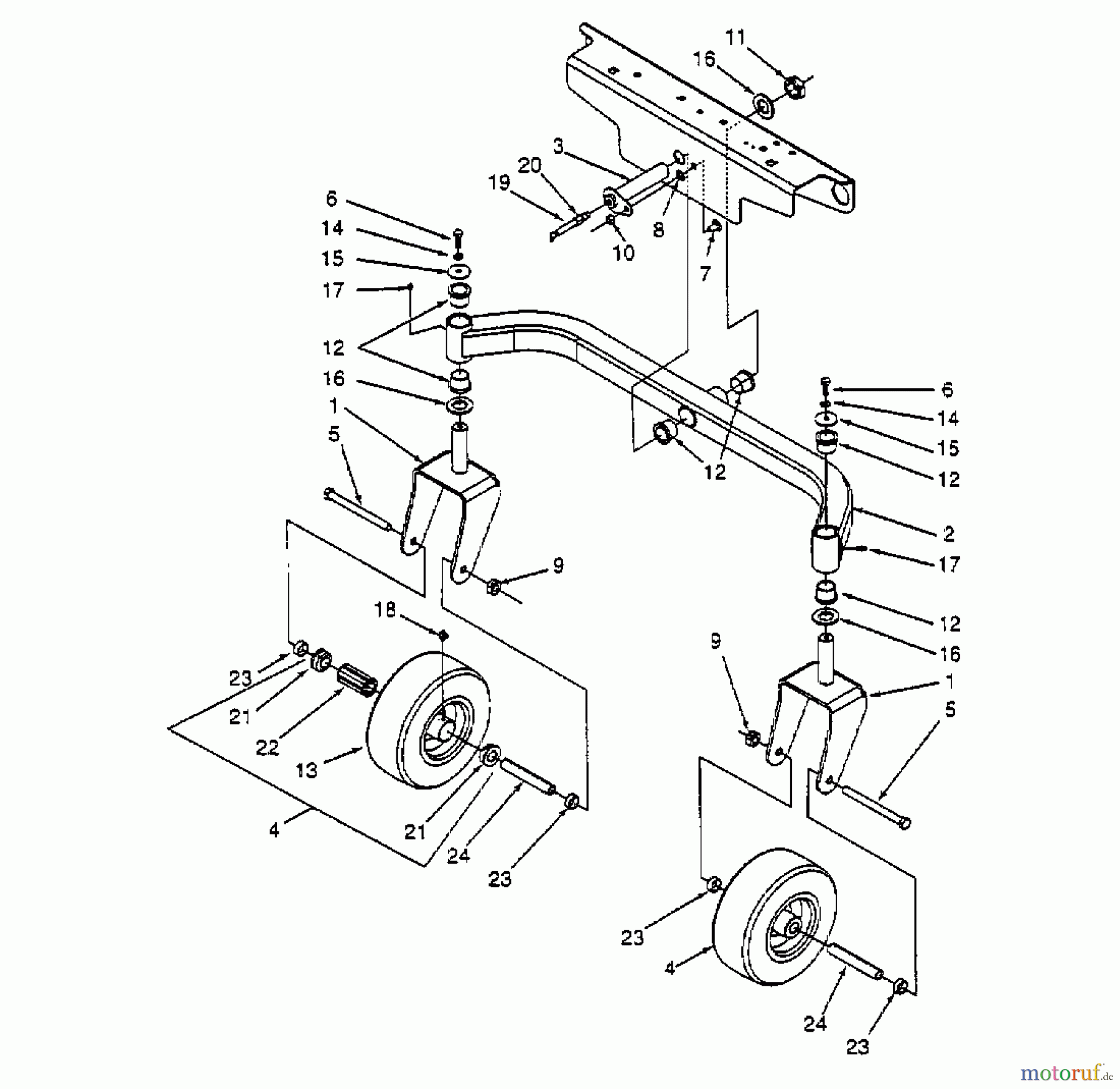 Cub Cadet Zero Turn Z 54 53CA1B6K603 (2000) Vorderachse