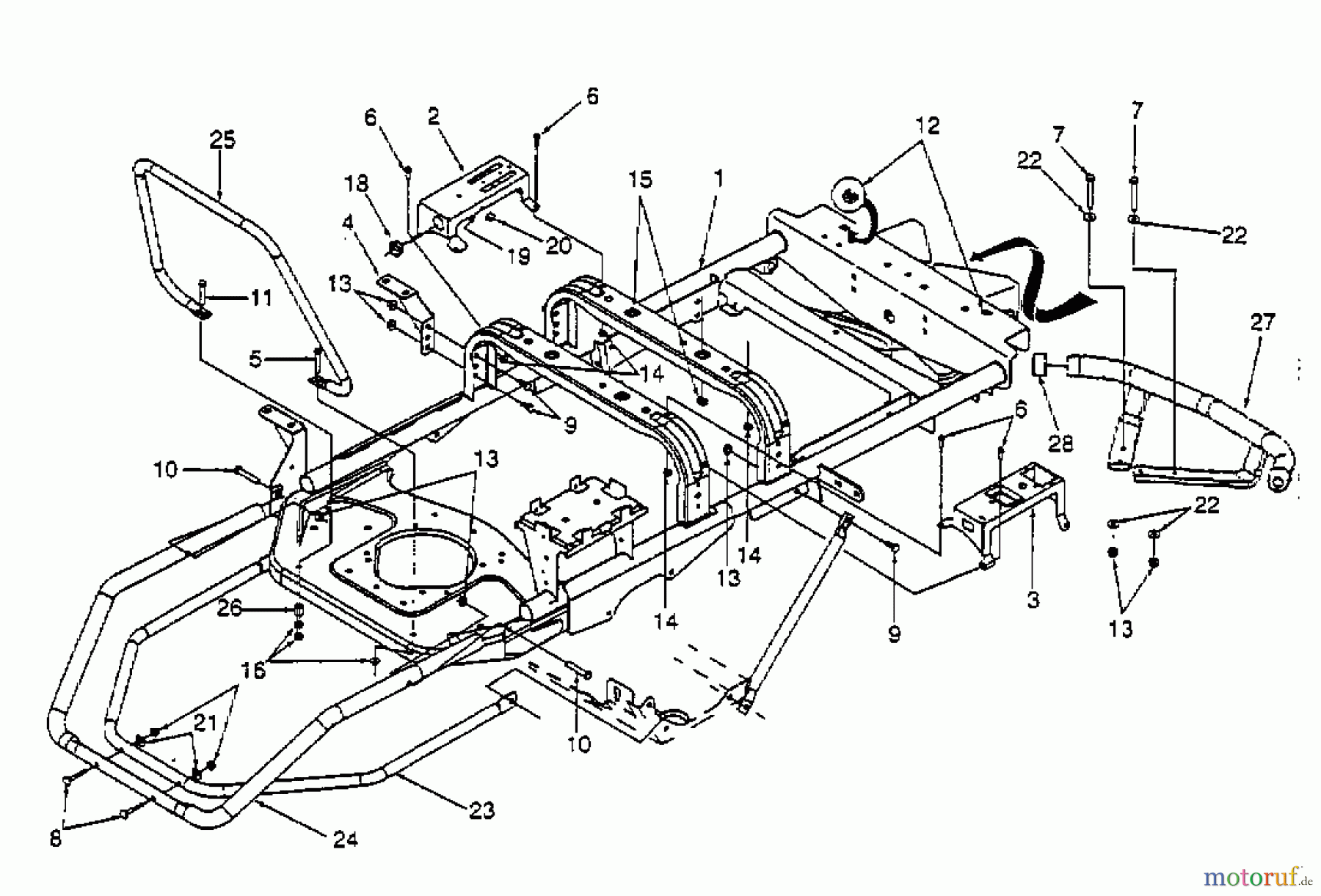 Cub Cadet Zero Turn Z 54 53CA1B6K603 (2000) Rahmen