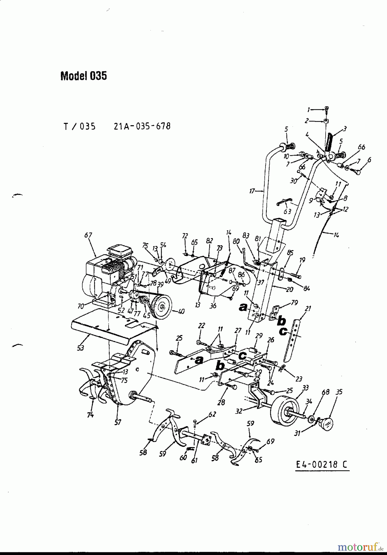  MTD Motorhacken T 035 21A-035-678  (2001) Grundgerät