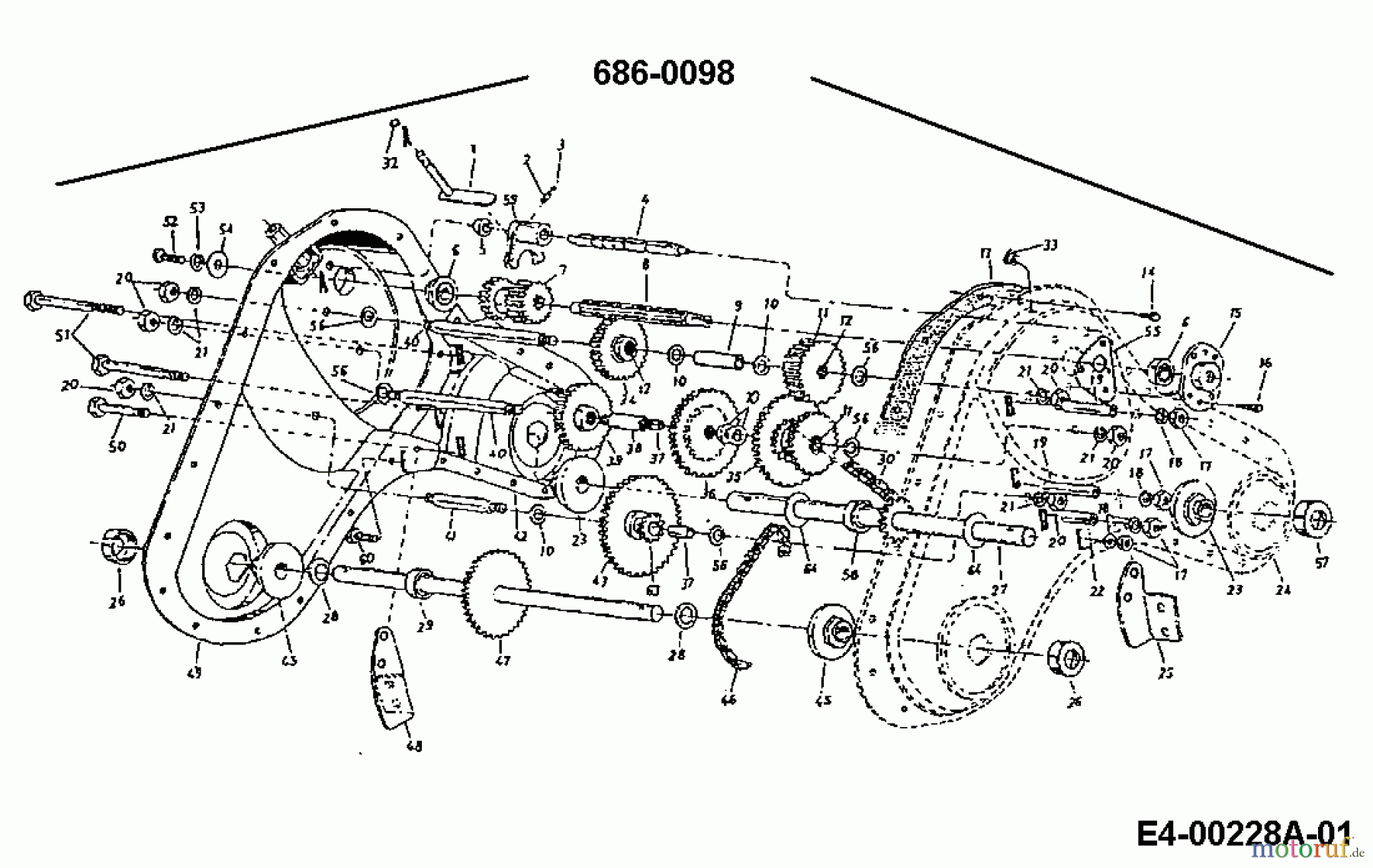 MTD Motorhacken T/430 21A-430-678 (1999) Getriebe