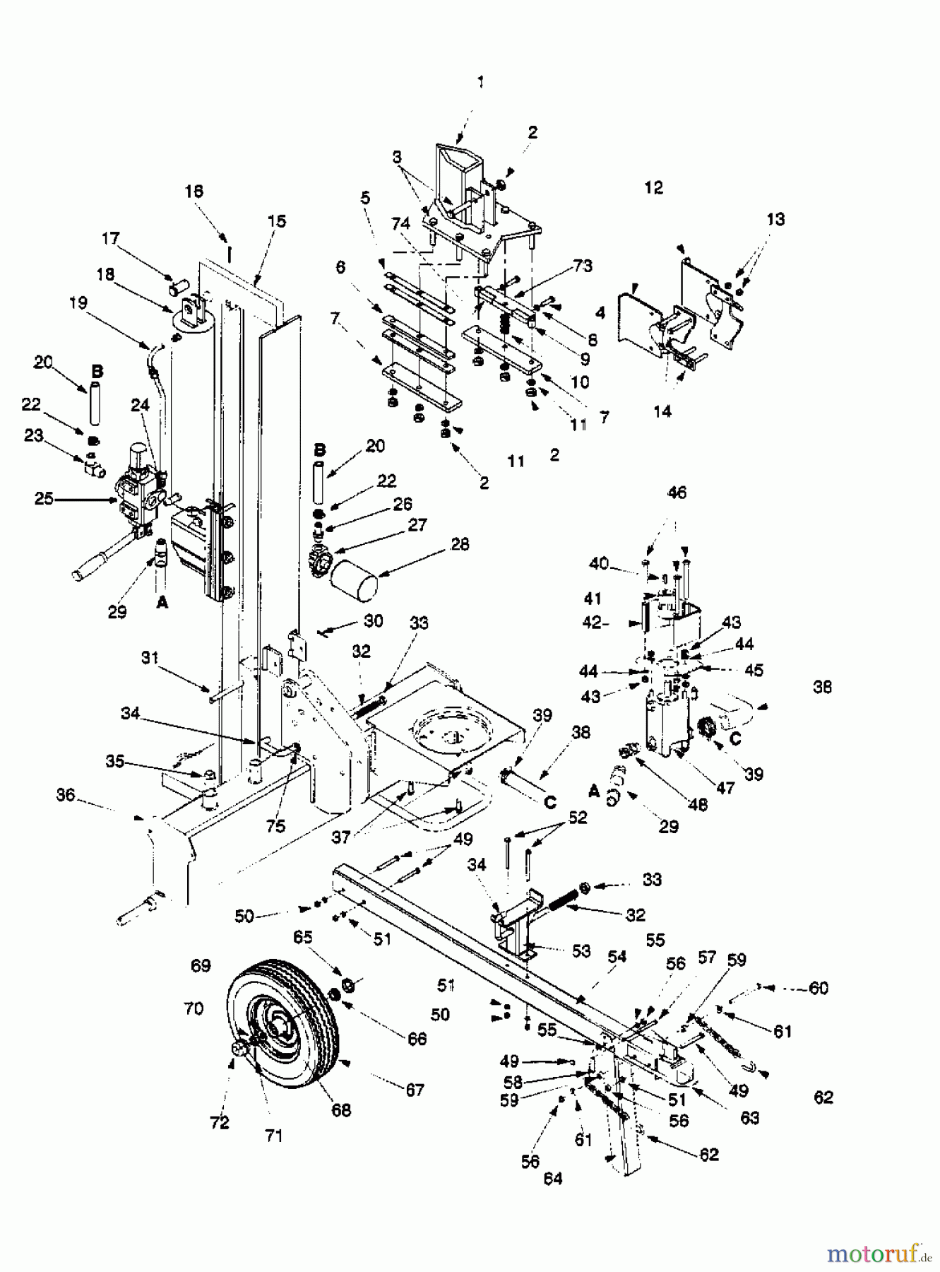  MTD Holzspalter 500 24AA500....  (1999) Grundgerät