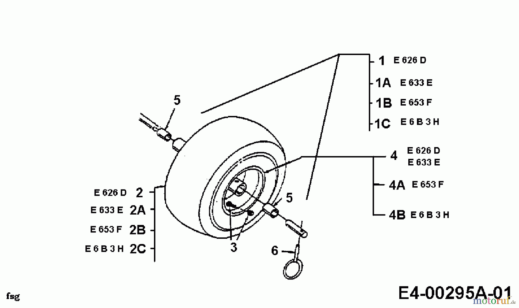 Yard-Man Schneefräsen E 653 F 31AE653F643  (1998) Räder