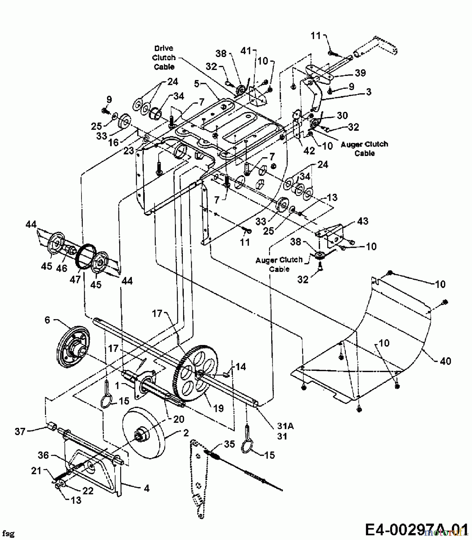  Yard-Man Schneefräsen E 643 E 31AE643E643  (1999) Fahrantrieb