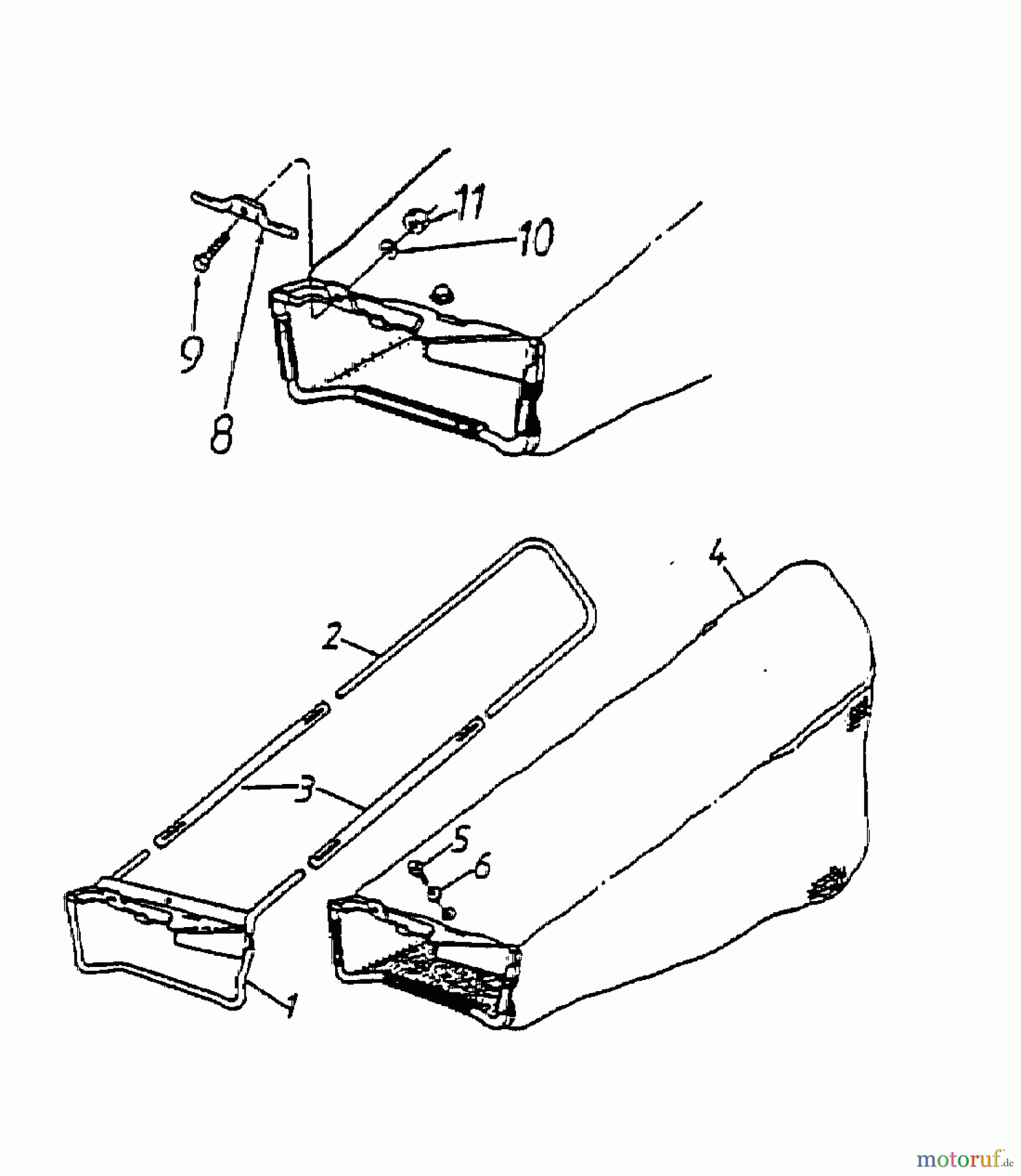  MTD Zubehör Zubehör Rasenmäher Grasfangvorrichtung 110 - für Seitenauswerfer OEM-190-110  (2001) Grasfangkorb
