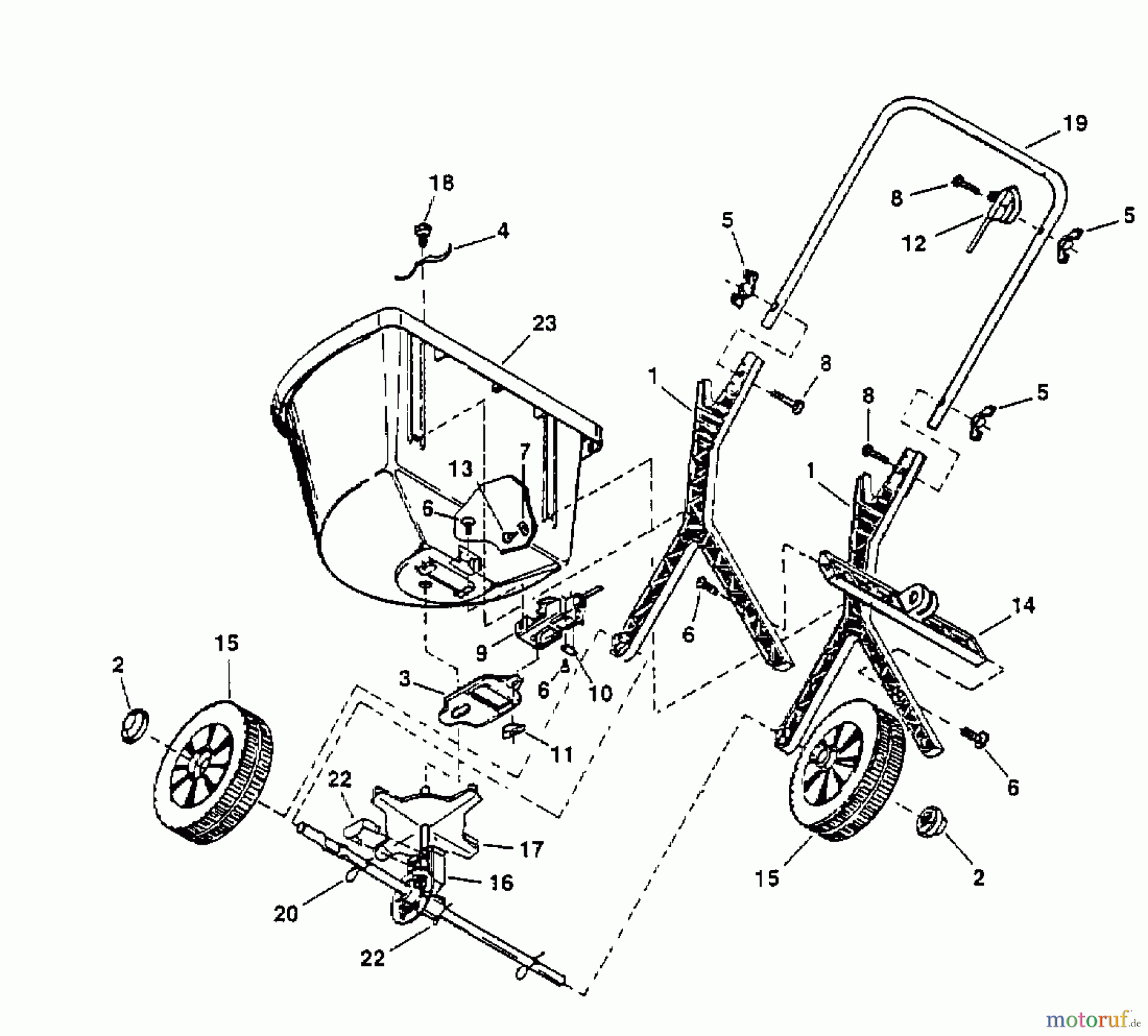 MTD Zubehör Zubehör handgeführte Geräte Streuer 45-0278  (190-702-000) 190-702-000  (2001) Grundgerät