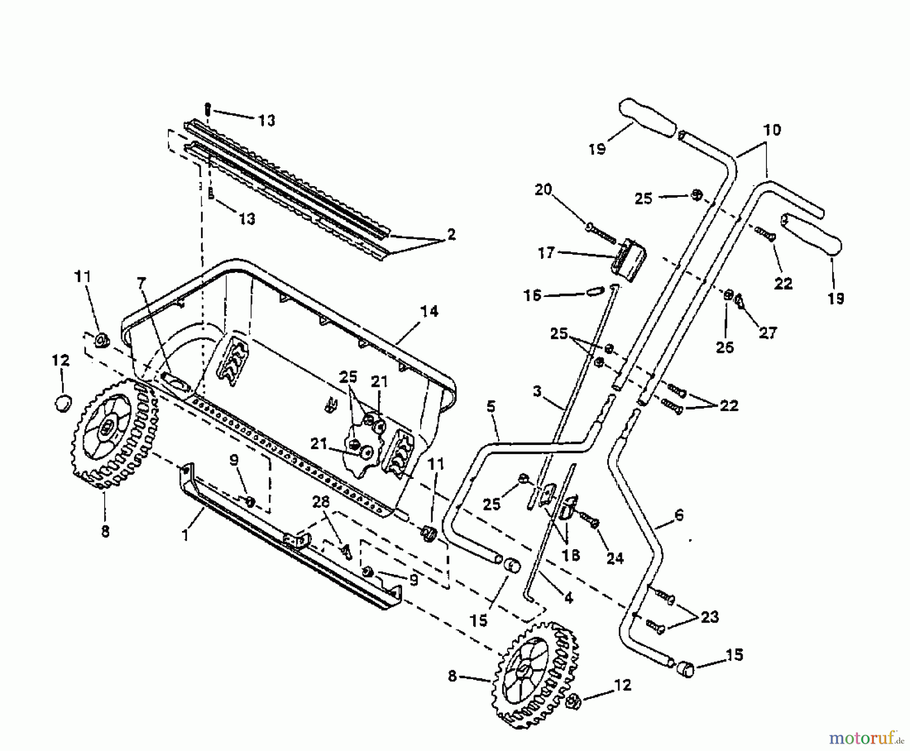  MTD Zubehör Zubehör handgeführte Geräte Streuer 45-0279  (190-703-000) 190-703-000  (2001) Grundgerät