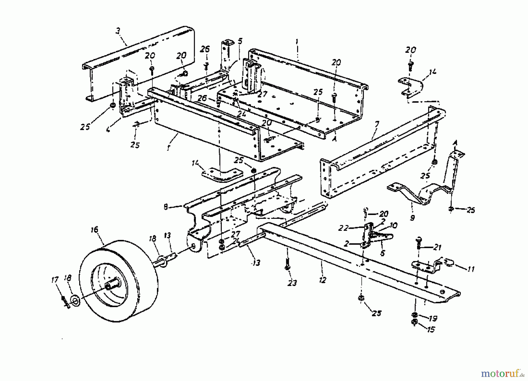  MTD Zubehör Zubehör Garten- und Rasentraktoren Anhänger 45-01002  (190-223-000) 190-223-000  (1998) Grundgerät