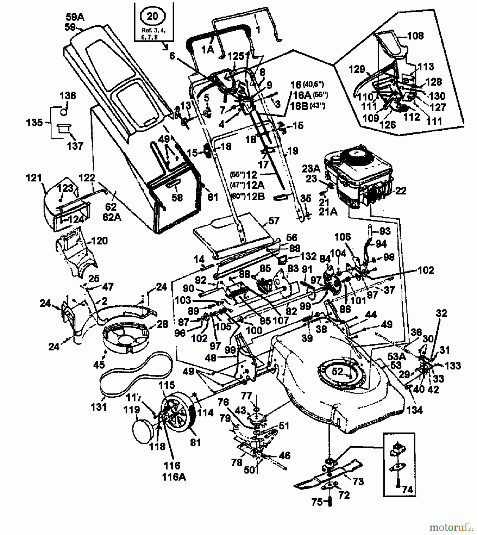  Yard-Man Motormäher mit Antrieb YM 6021 S 12A-389C643  (1998) Grundgerät