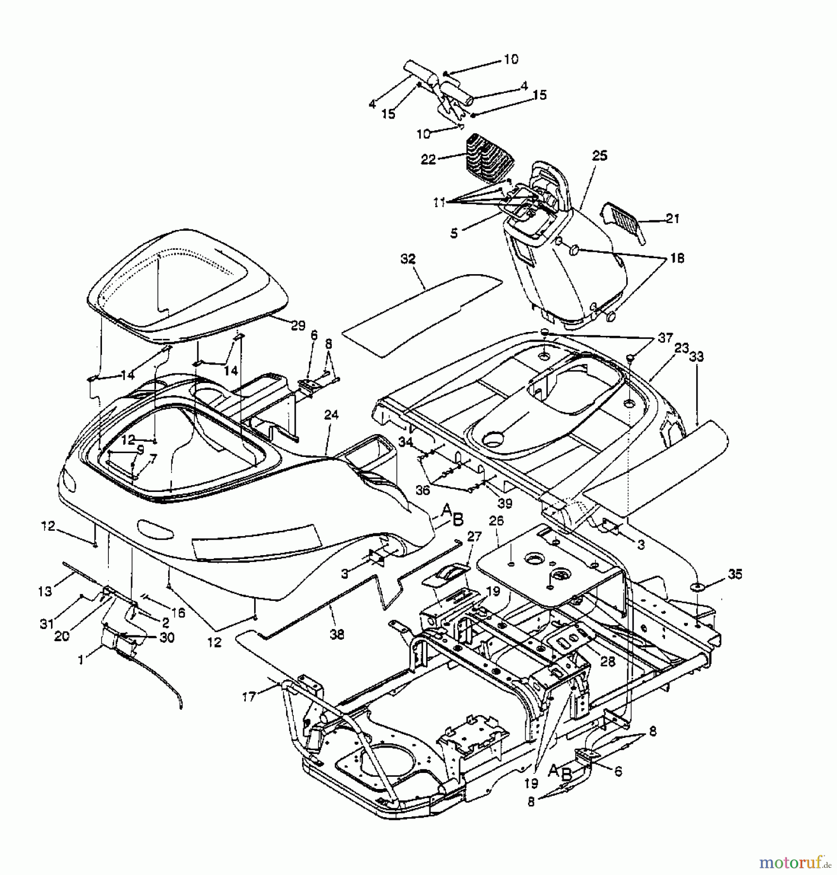 Cub Cadet Zero Turn Z 48 53BA1C6M603  (1998) Verkleidungen